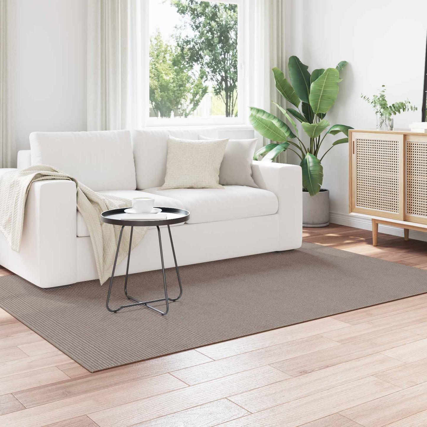 vidaXL Χαλιά χώρου Ορθογώνιος HUARTE Taupe 200 x 140 cm Πολυεστέρας