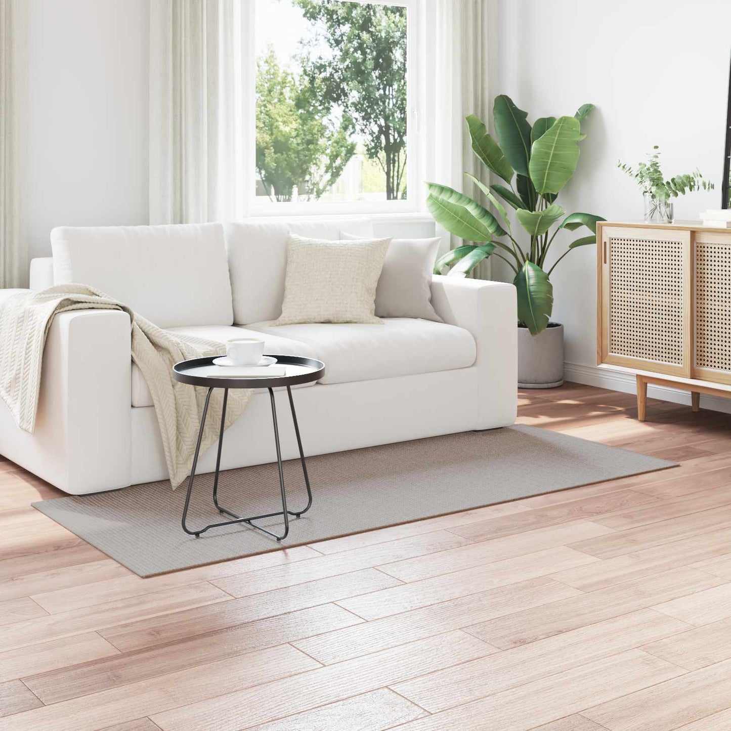 vidaXL Χαλιά χώρου Ορθογώνιος Κρέμα και Ταπεί 150 x 80 cm