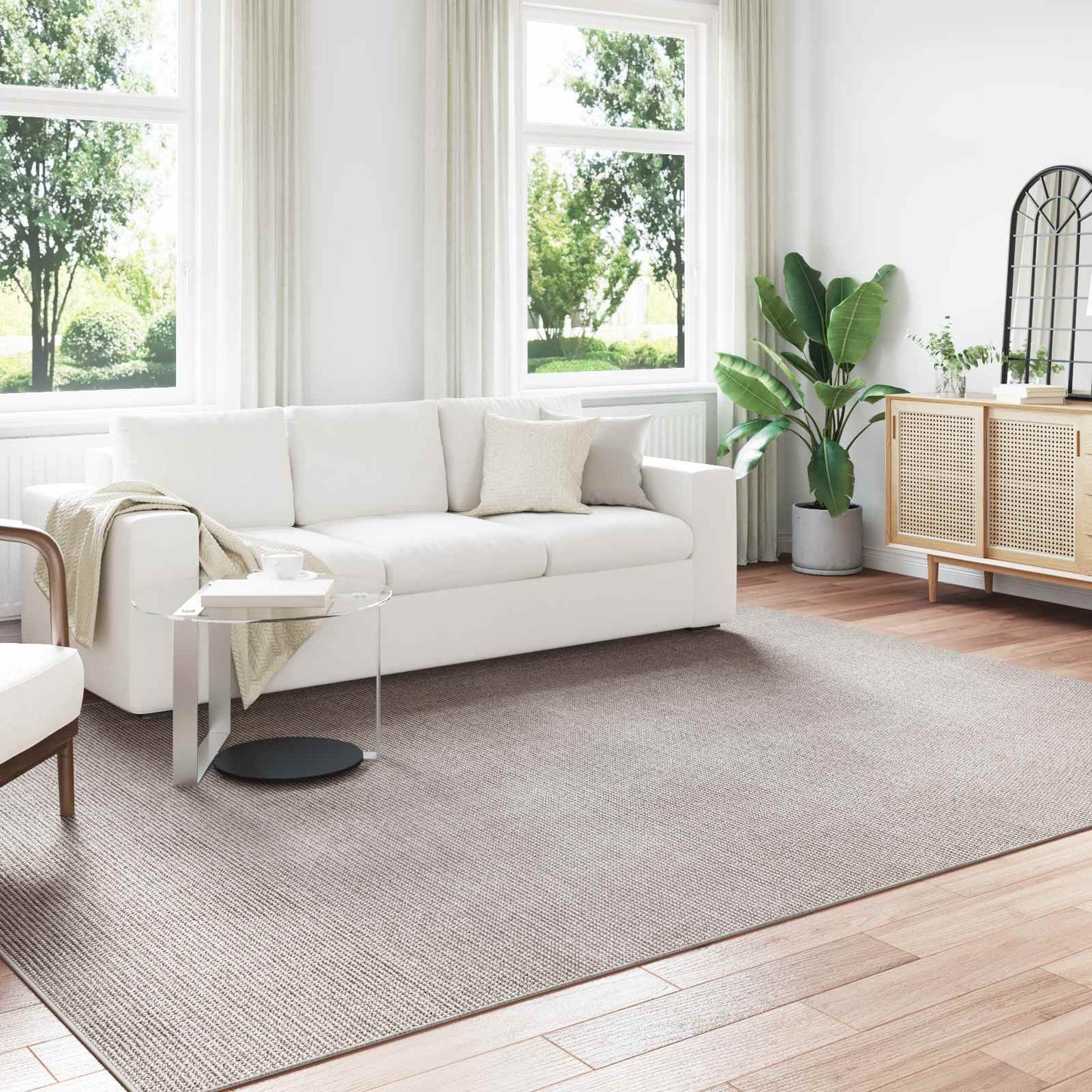 vidaXL Χαλιά χώρου Ορθογώνιος Κρέμα και Ταπεί 340 x 240 εκ