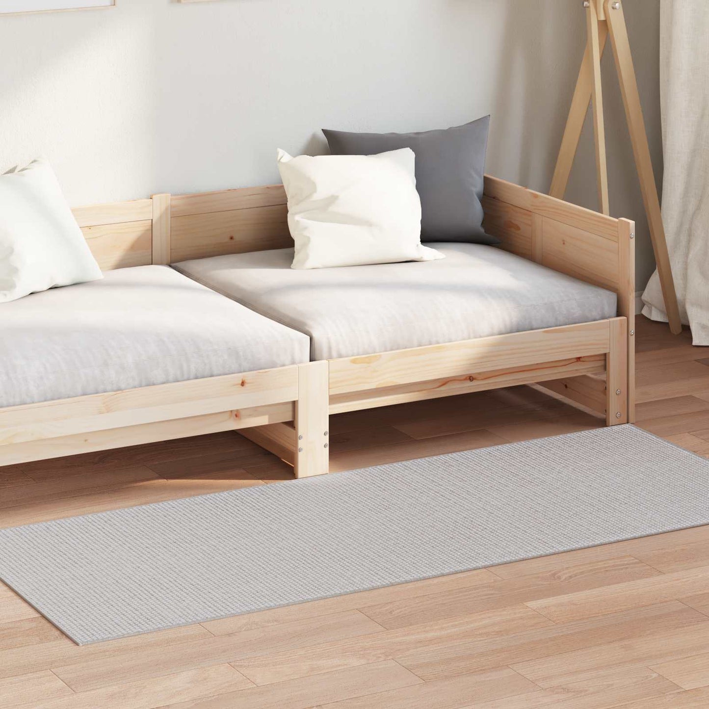 vidaXL Χαλιά χώρου LUGO Κρεμ και Γκρι 80 x 150 cm Πολυεστέρας