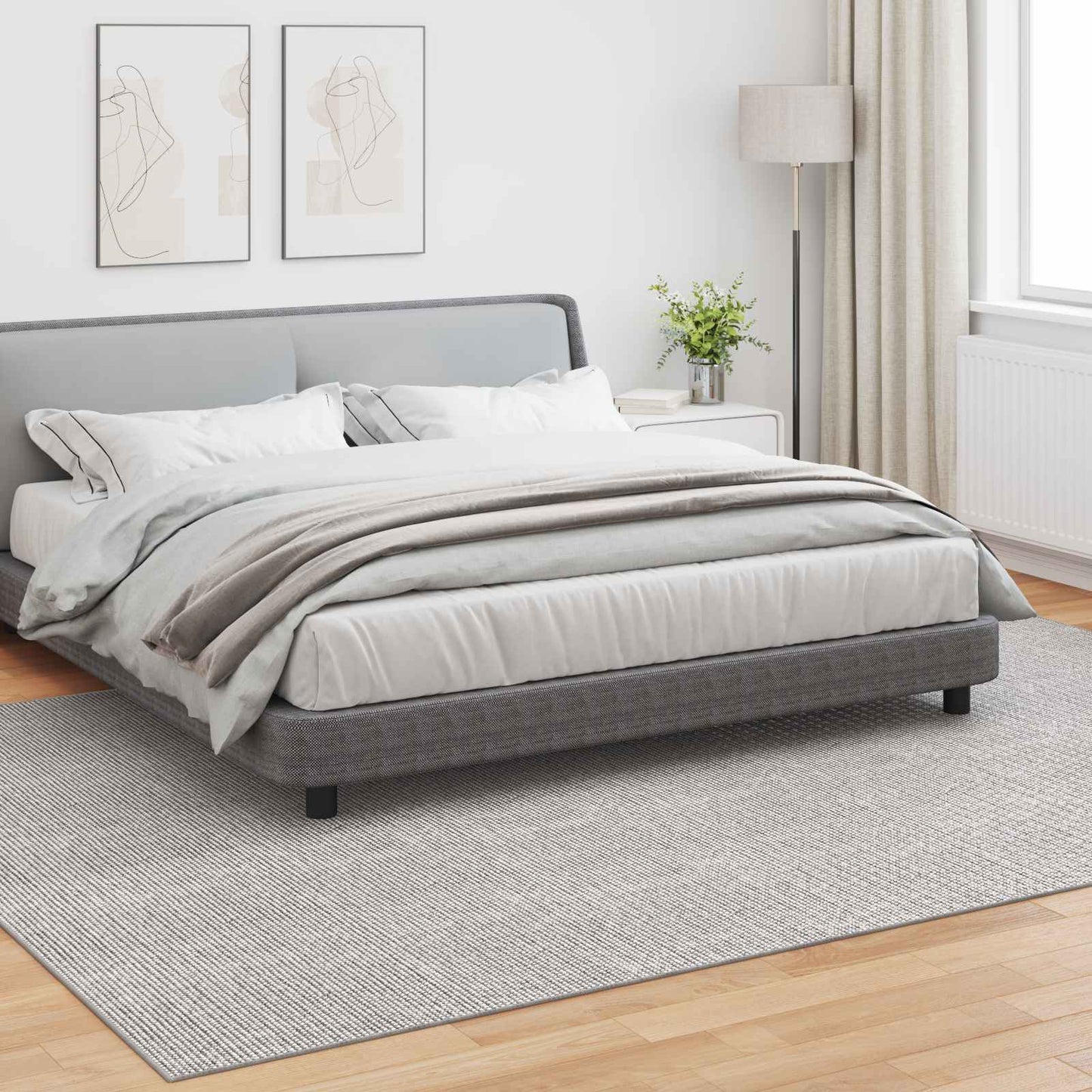 vidaXL Χαλιά χώρου HUARTE Κρεμ και Γκρι 340 x 240 εκ Πολυεστέρας