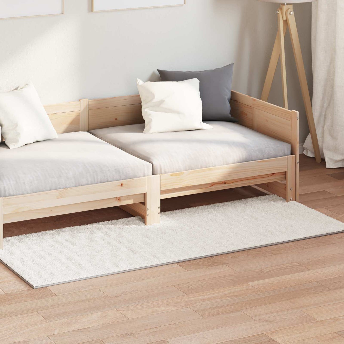 vidaXL Χαλιά χώρου Ορθογώνιος Κρεμ 150 x 80 cm