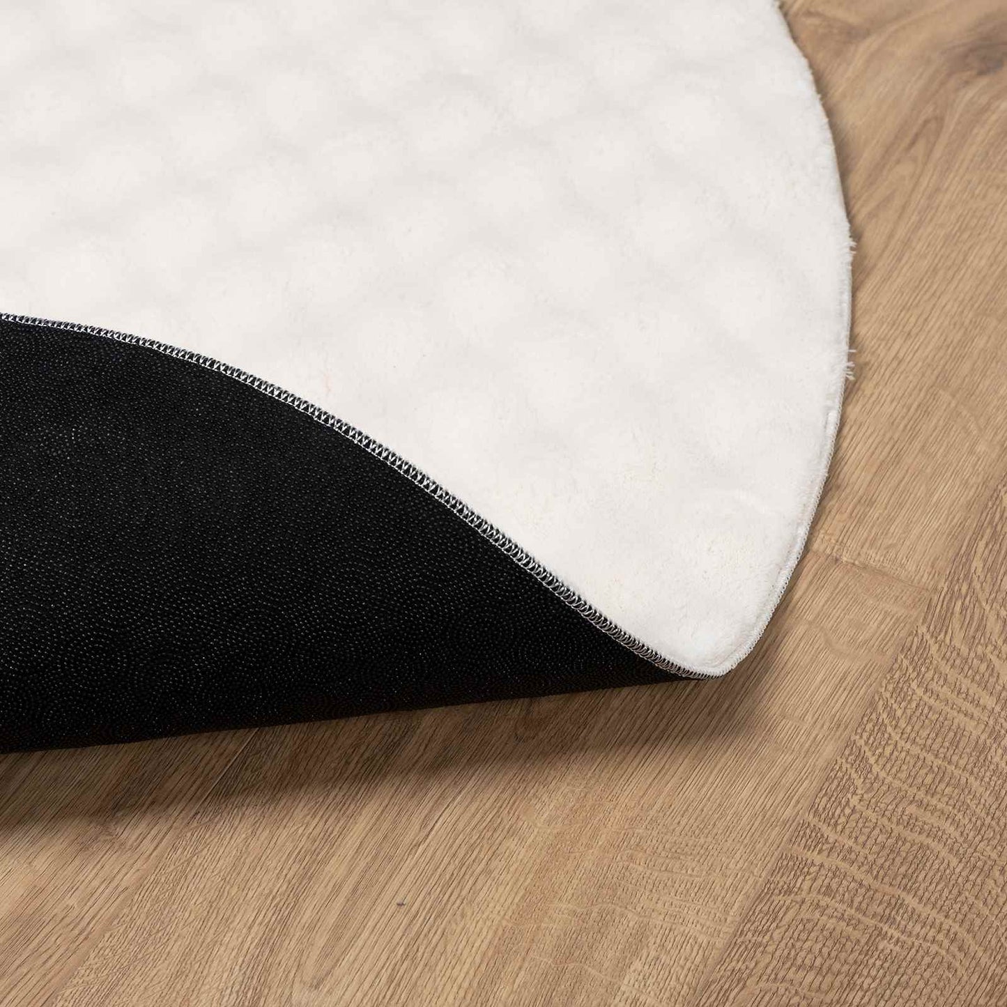 vidaXL Χαλιά χώρου Γύρος Κρεμ Ø 200 CM