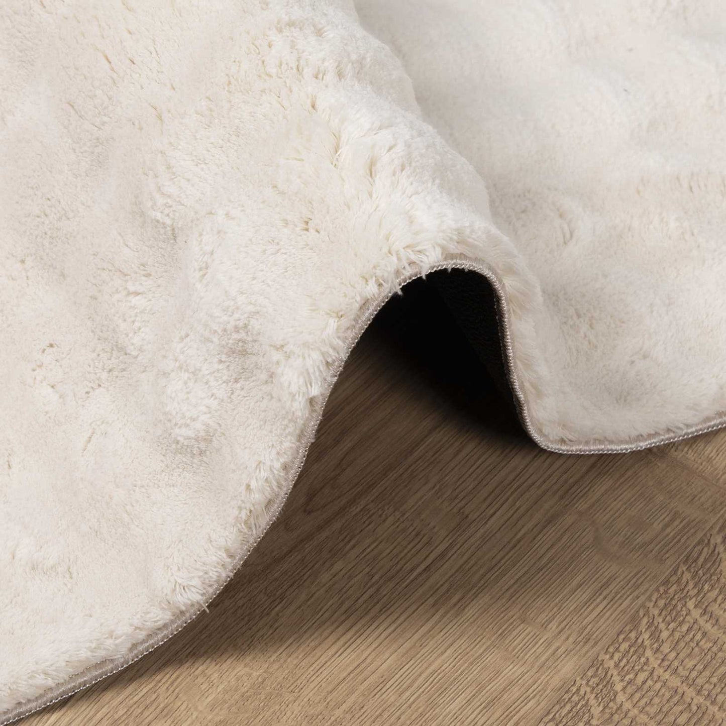 vidaXL Χαλιά χώρου τετράγωνο HUARTE Μπεζ 120 x 120 cm Πολυεστέρας