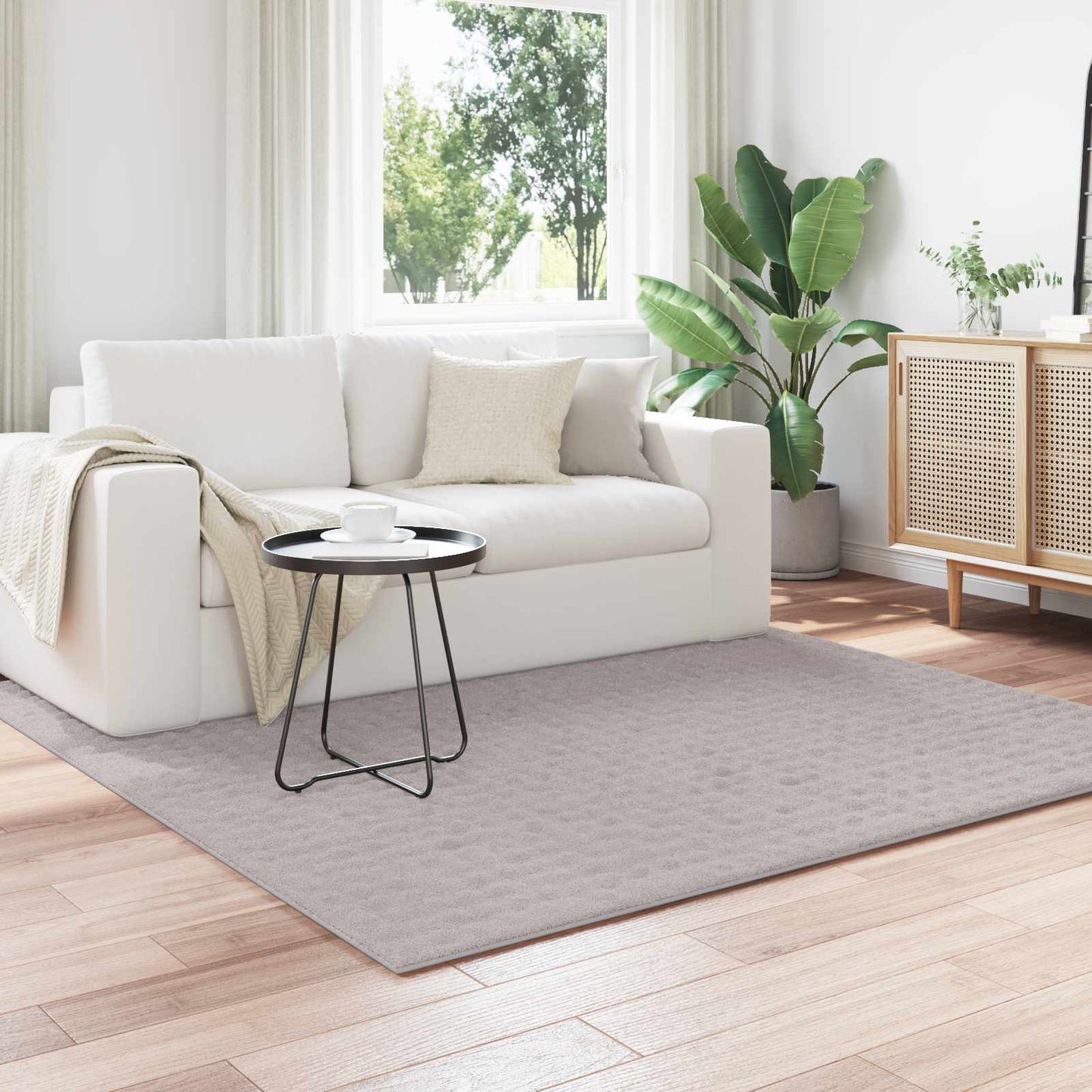 vidaXL Χαλιά χώρου τετράγωνο Άμμος 120 x 120 cm
