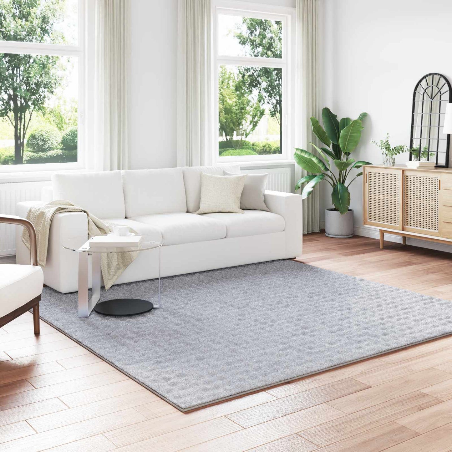 vidaXL Χαλιά χώρου τετράγωνο Γκρι 240 x 240 cm