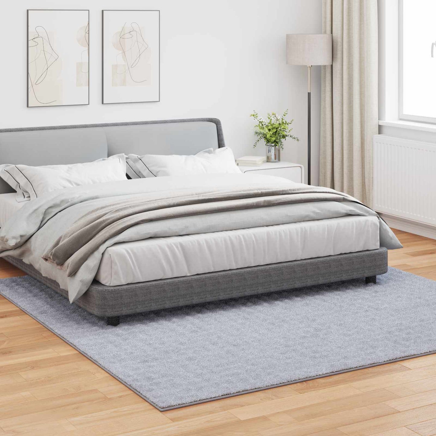 vidaXL Χαλιά χώρου τετράγωνο Γκρι 240 x 240 cm