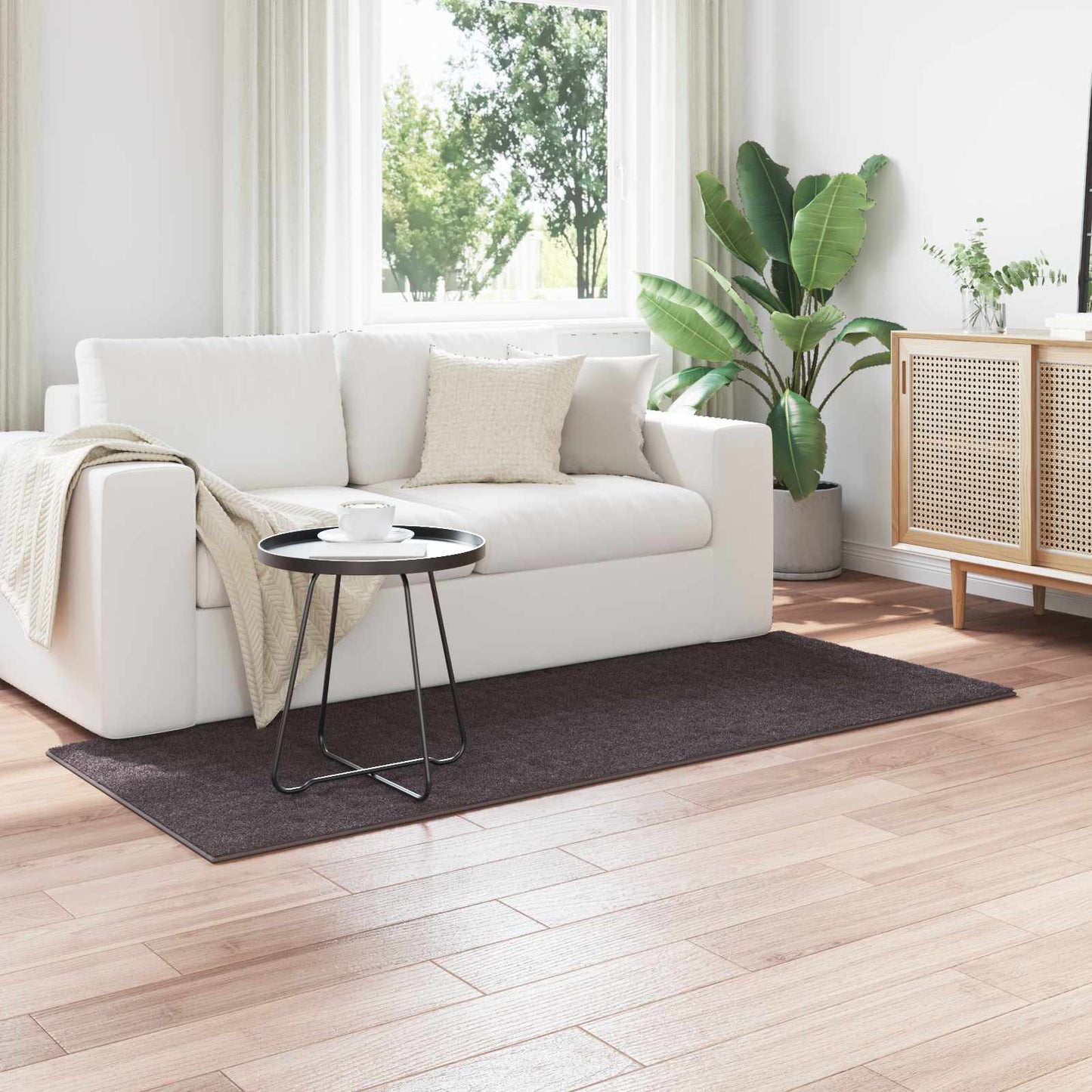 vidaXL Χαλιά χώρου Ορθογώνιος Ανθρακί 150 x 80 cm