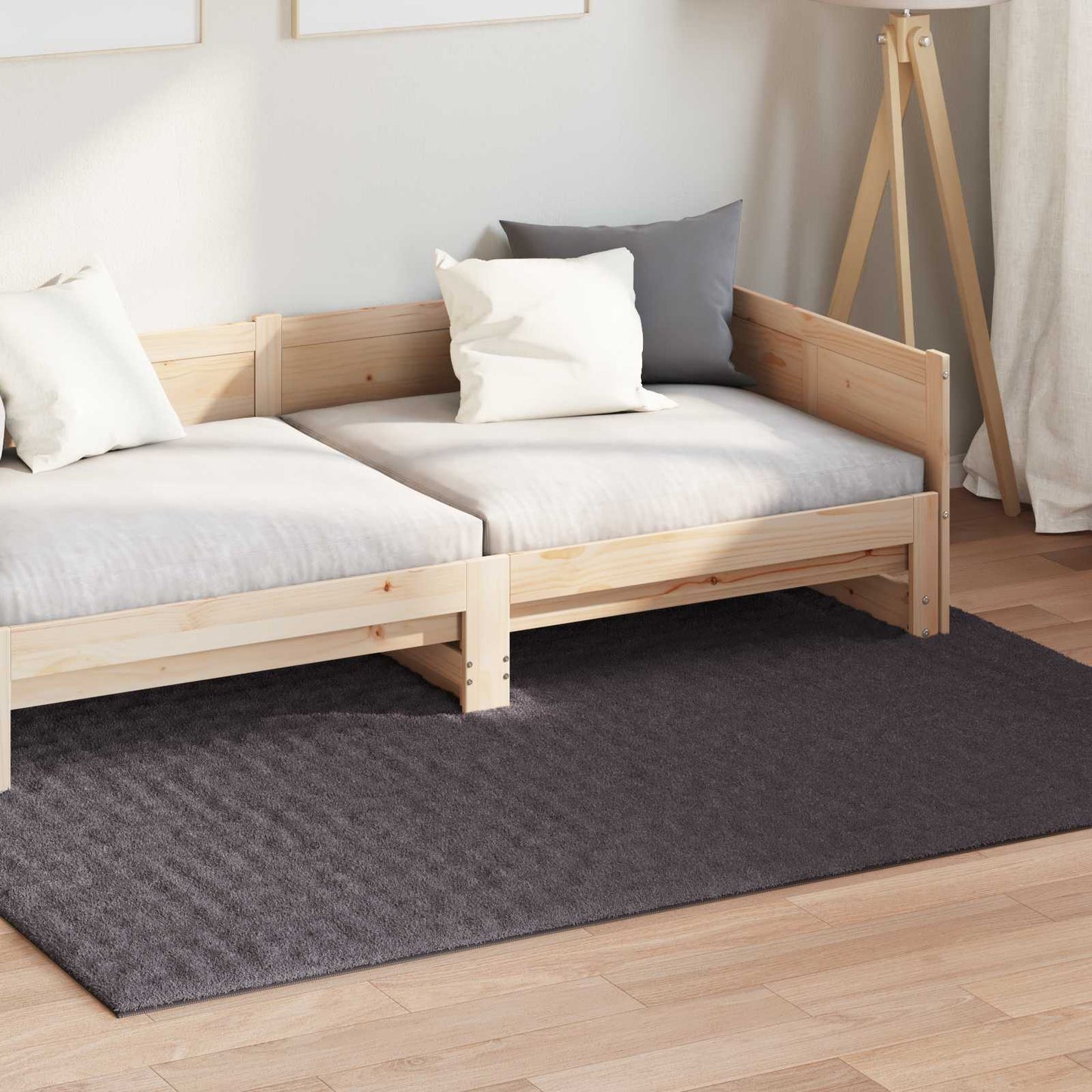 vidaXL Χαλιά χώρου Ορθογώνιος Ανθρακί 170 x 120 εκ.