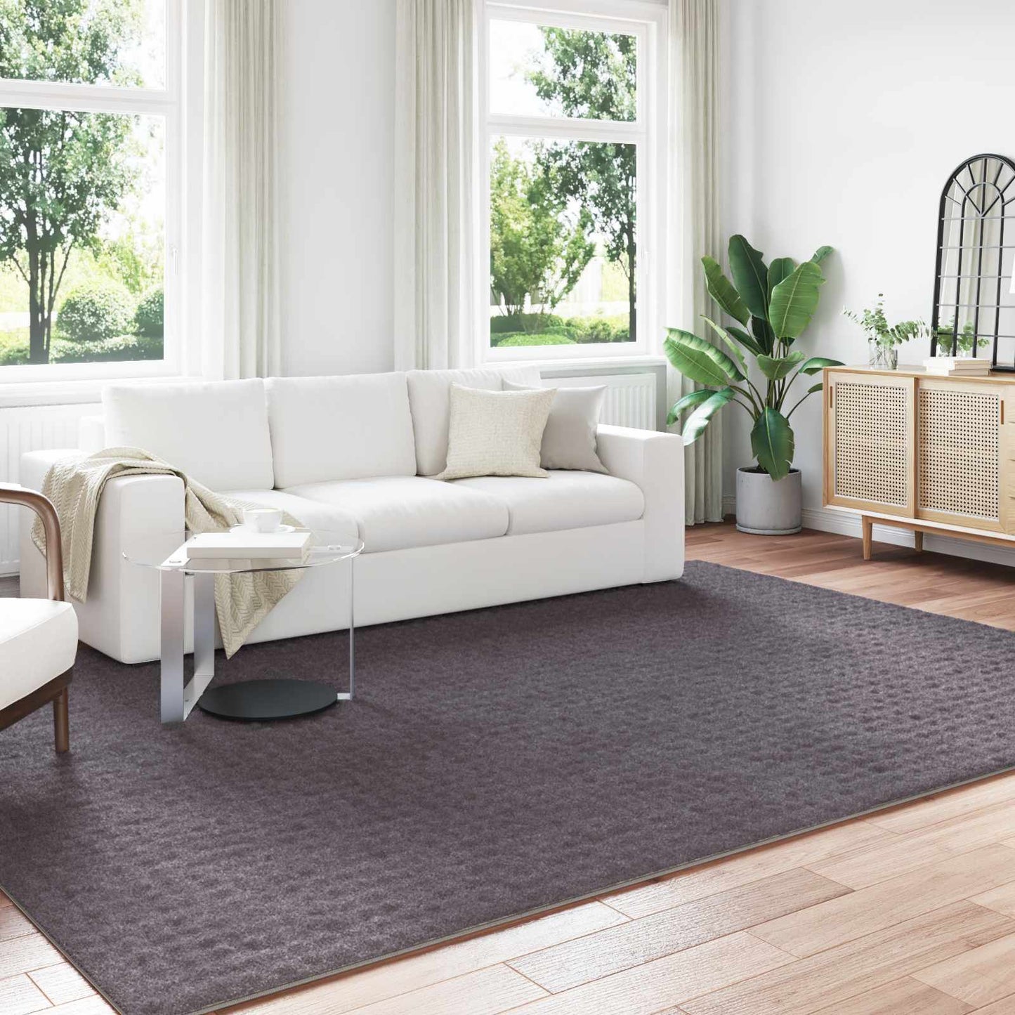 vidaXL Χαλιά χώρου Ορθογώνιος Ανθρακί 280 x 200 εκ