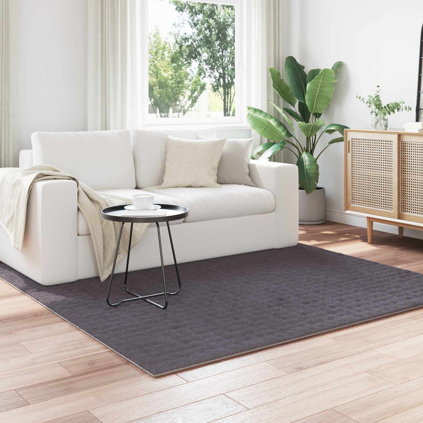 vidaXL Χαλιά χώρου τετράγωνο Ανθρακί 200 x 200 cm