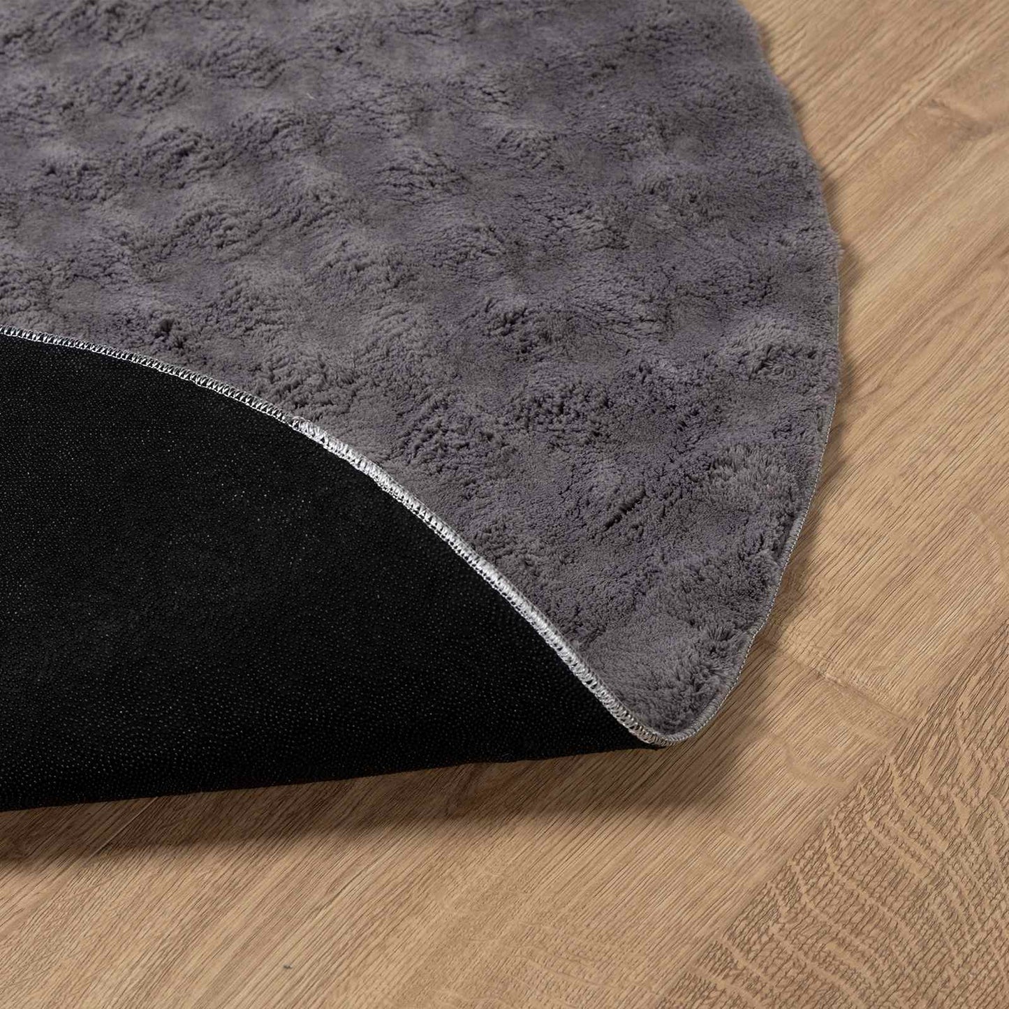 vidaXL Χαλιά χώρου Γύρος Ανθρακί Ø 160 CM