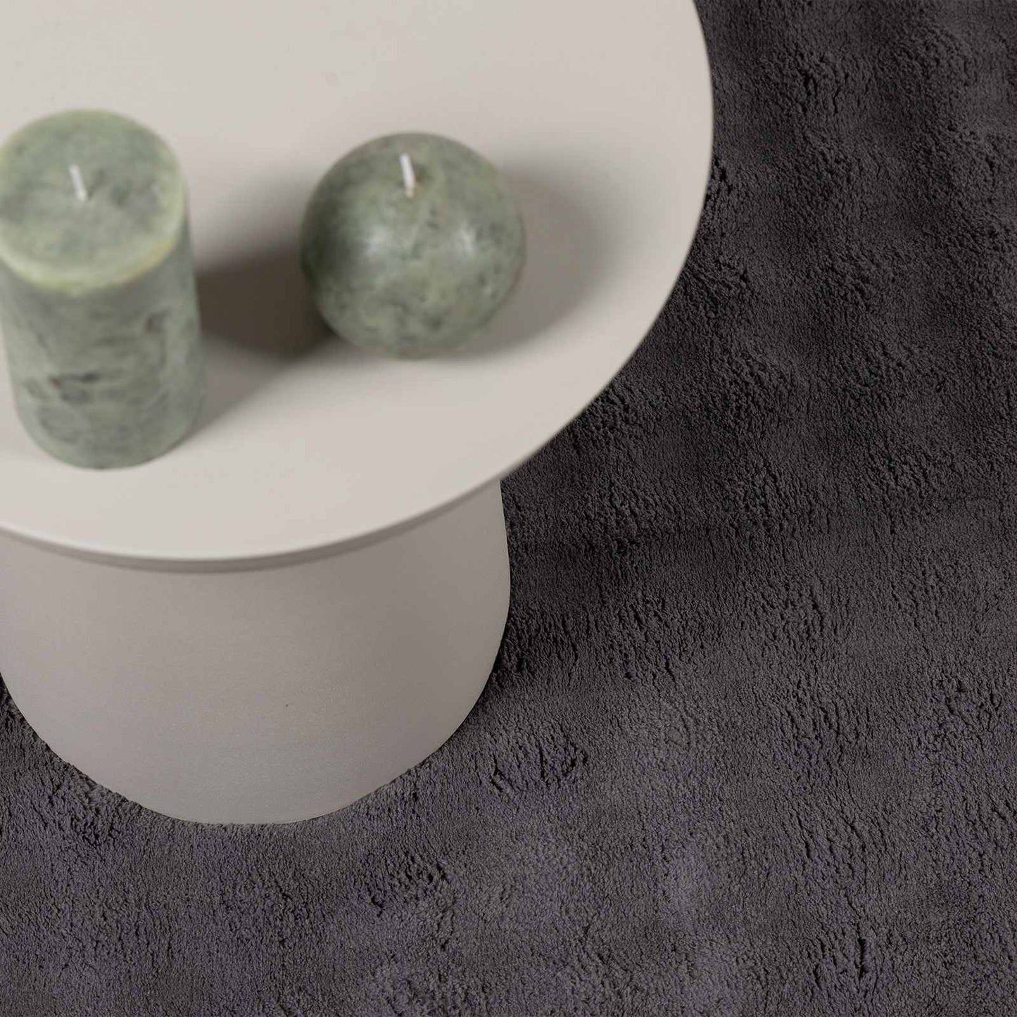 vidaXL Χαλιά χώρου Γύρος Ανθρακί Ø 200 CM