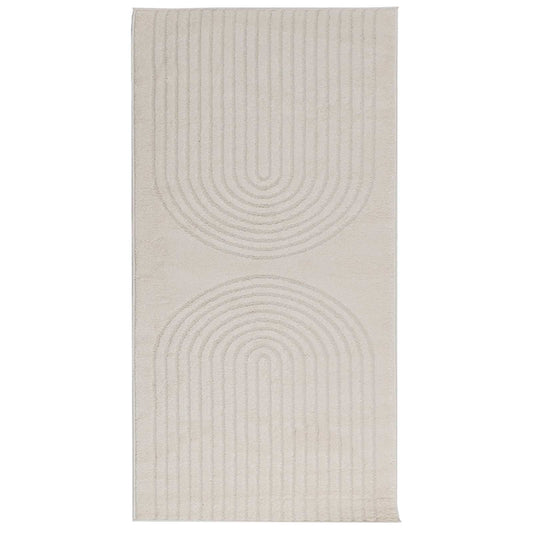 vidaXL Χαλιά χώρου Ορθογώνιος GALATI Κρεμ 150 x 80 cm Πολυεστέρας