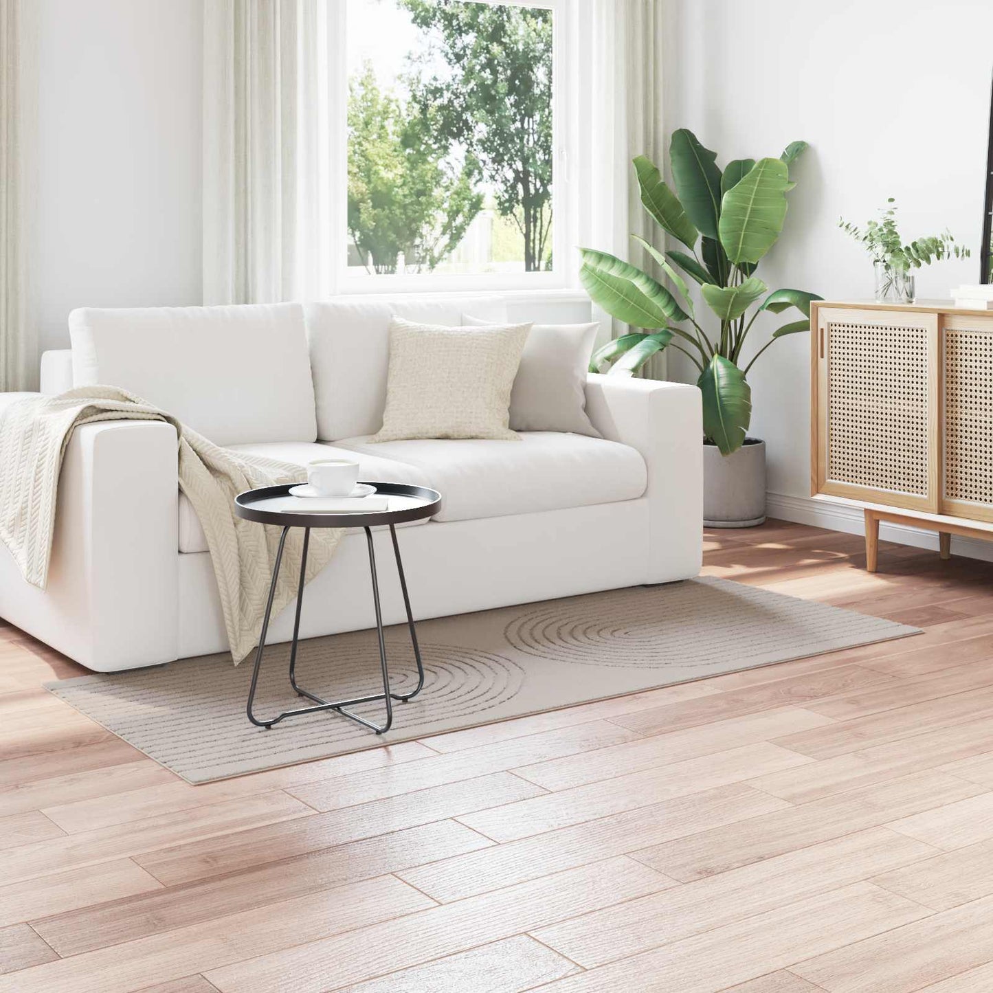 vidaXL Χαλιά χώρου Ορθογώνιος Κρεμ 200 x 80 εκατοστά