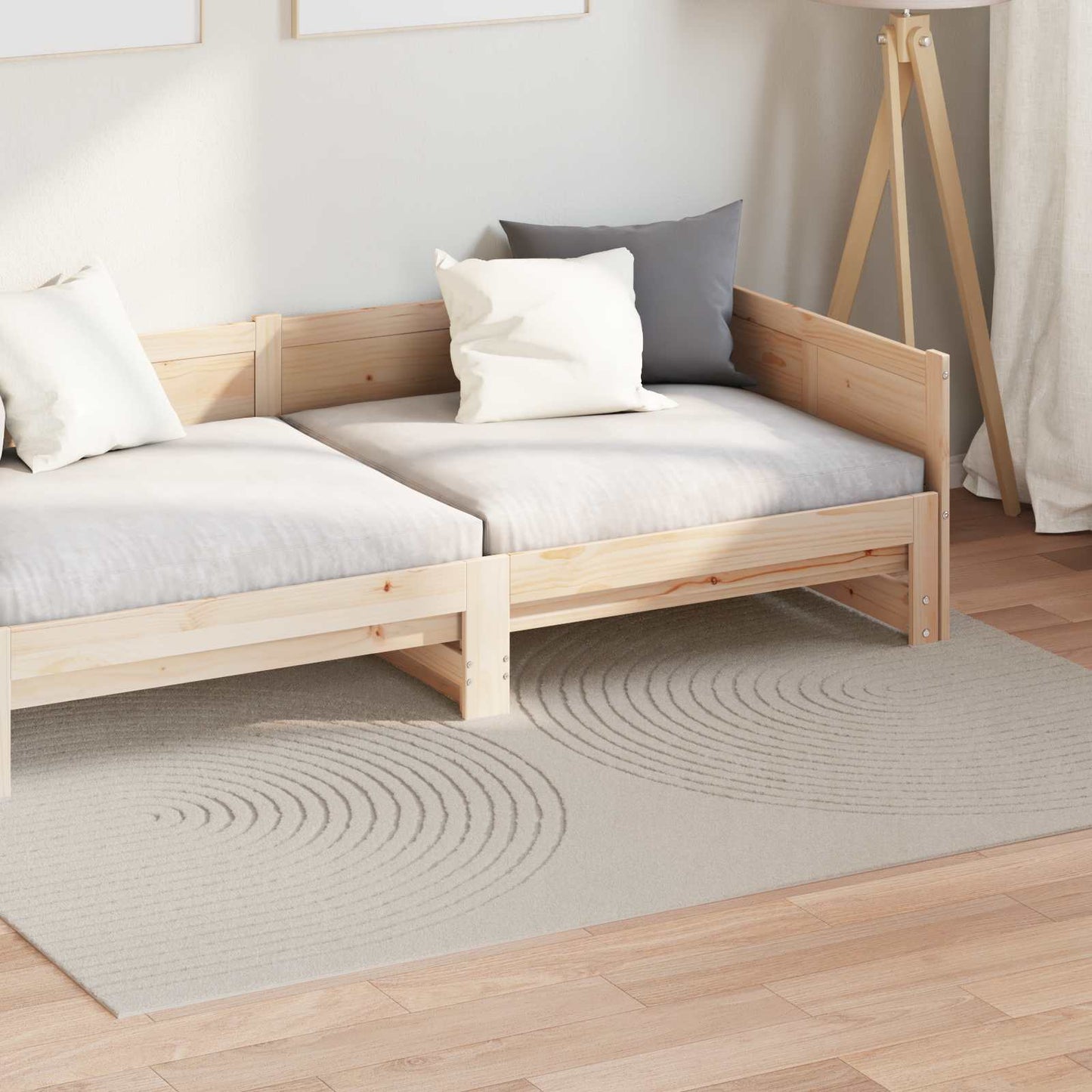 vidaXL Χαλιά χώρου Ορθογώνιος GALATI Κρεμ 170 x 120 εκ. Πολυεστέρας
