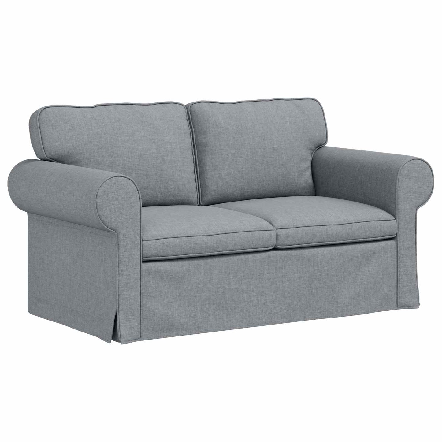 vidaXL Σετ Καναπέ 2 pcs Ανοιχτό γκρι 155 x 82 x 80 εκ ύφασμα