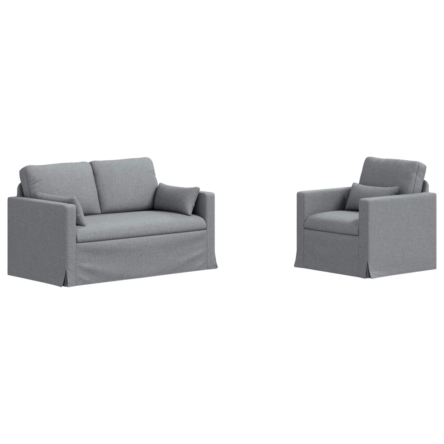 vidaXL Σετ Καναπέ 2 pcs Ανοιχτό γκρι 139 x 78 x 80 εκ ύφασμα