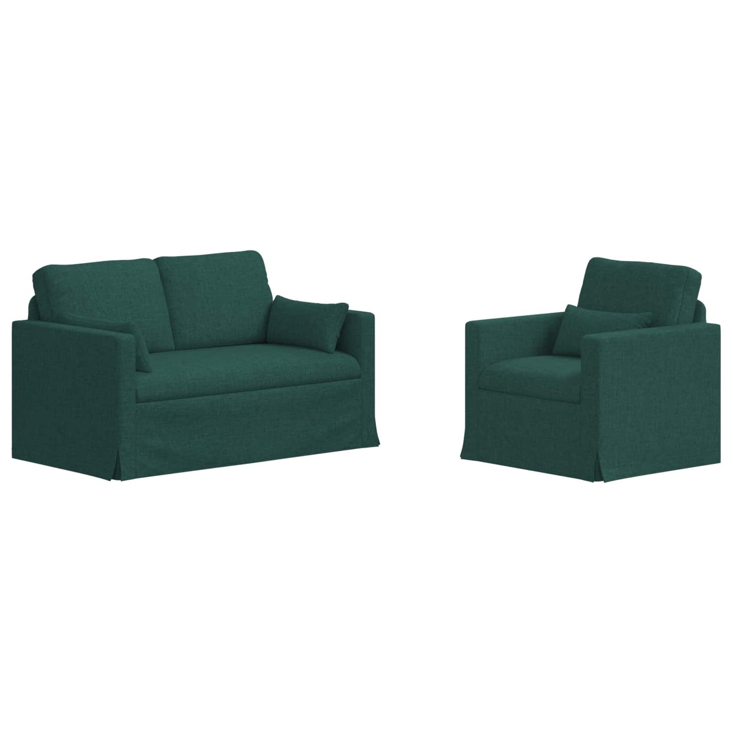 vidaXL Σετ Καναπέ 2 pcs Σκούρο Πράσινο 139 x 78 x 80 εκ ύφασμα