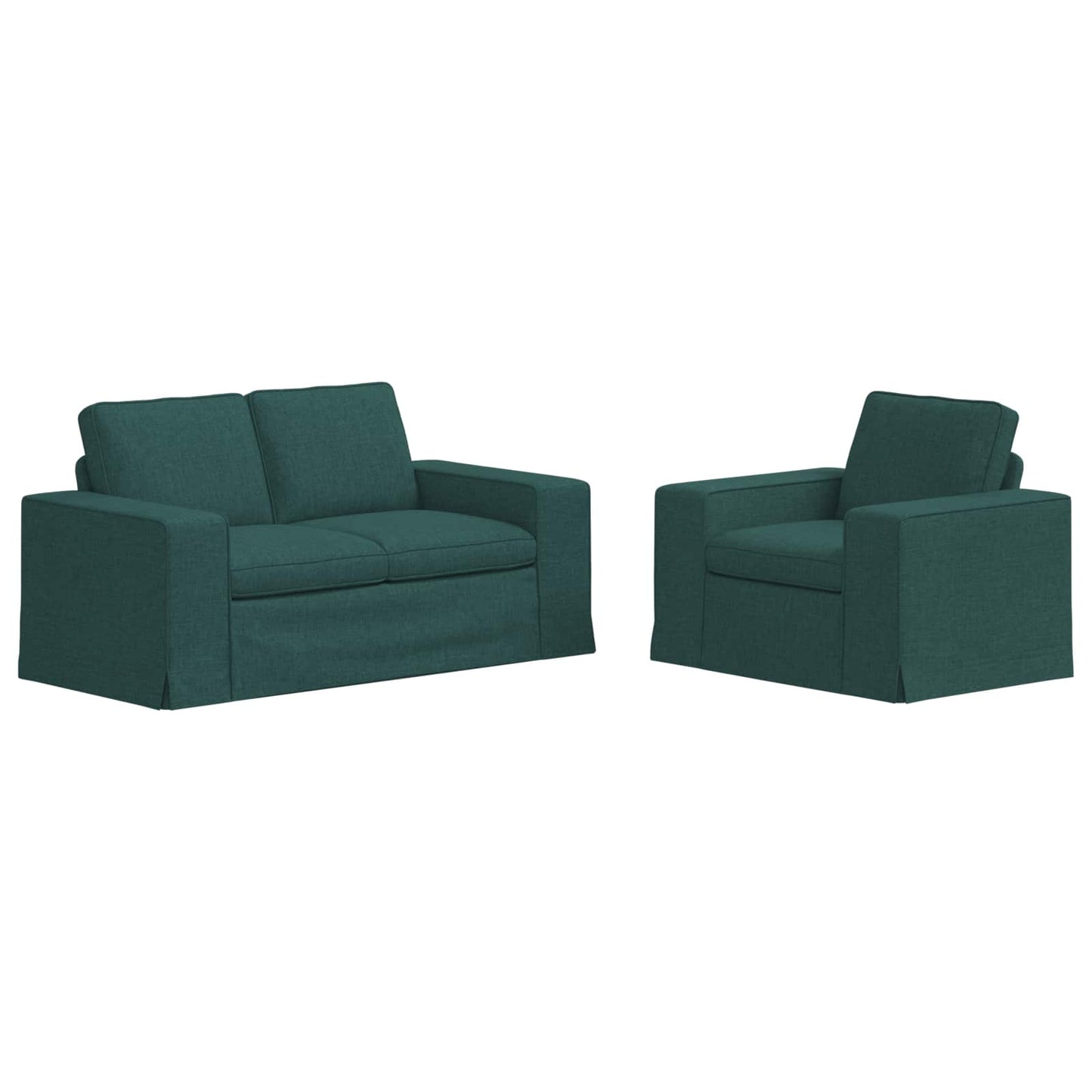 vidaXL Σετ Καναπέ 2 pcs Σκούρο Πράσινο 162 x 80 x 82 εκ ύφασμα