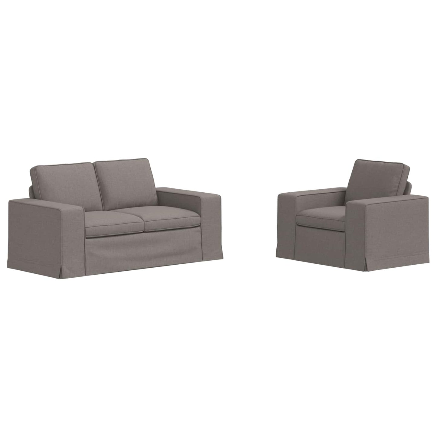 vidaXL Σετ Καναπέ 2 pcs Taupe 162 x 80 x 82 εκ ύφασμα