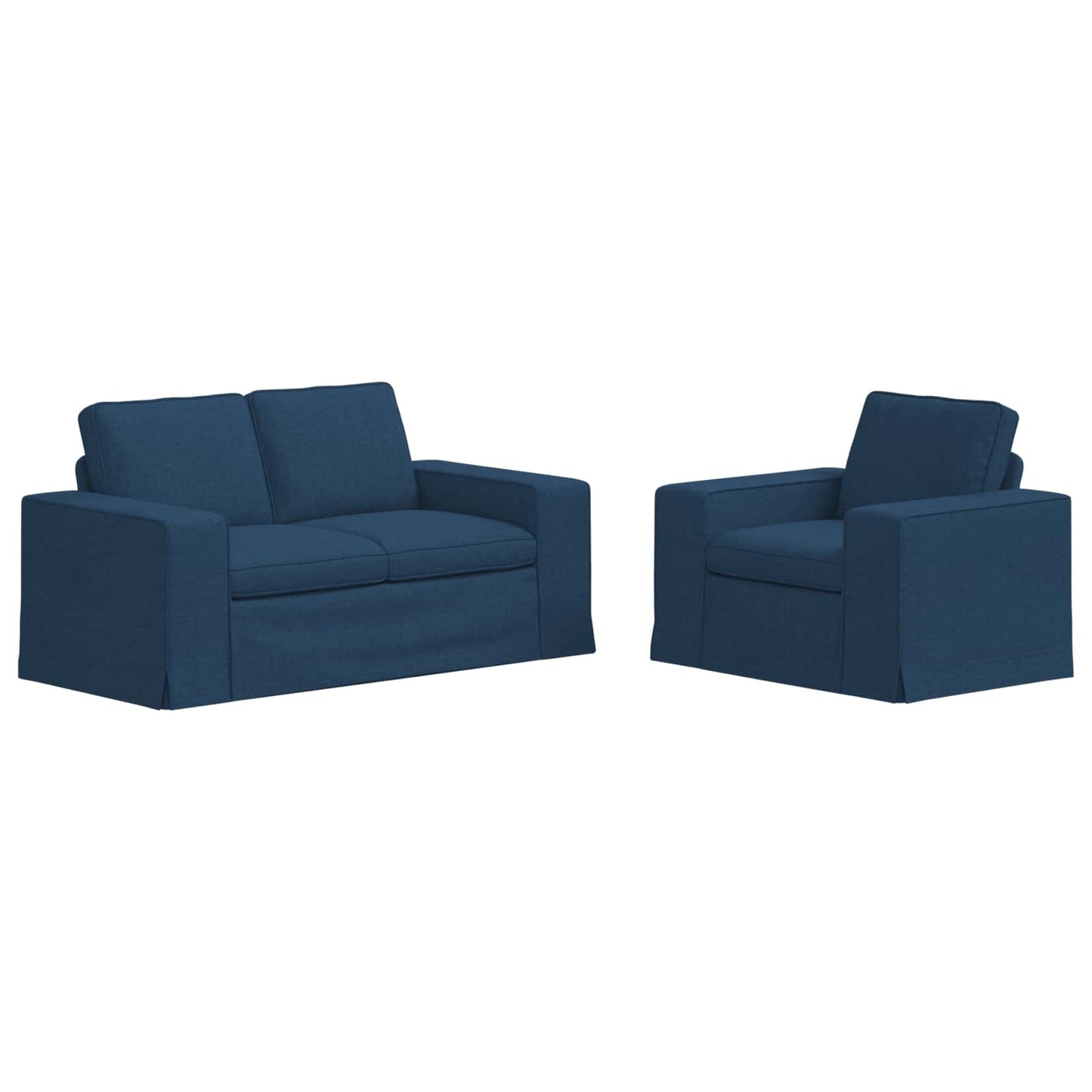 vidaXL Σετ Καναπέ 2 pcs Μπλε 162 x 80 x 82 εκ ύφασμα