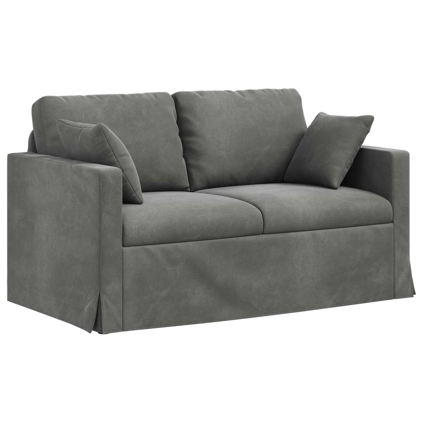 vidaXL Σετ Καναπέ 2 pcs Σκούρο Γκρι 138 x 78 x 80 εκ Βελούδο