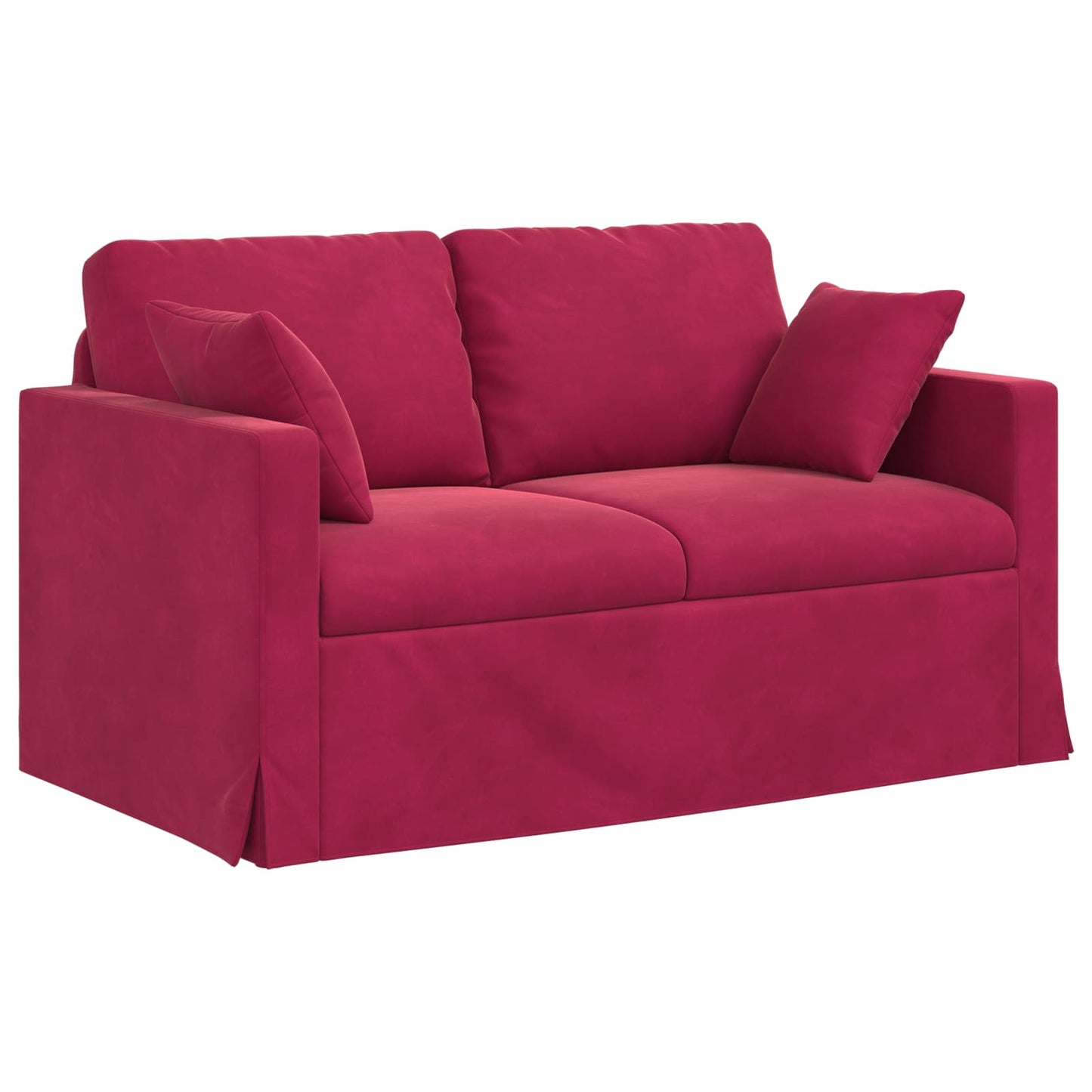 vidaXL Σετ Καναπέ 2 pcs Κόκκινο 138 x 78 x 80 εκ Βελούδο