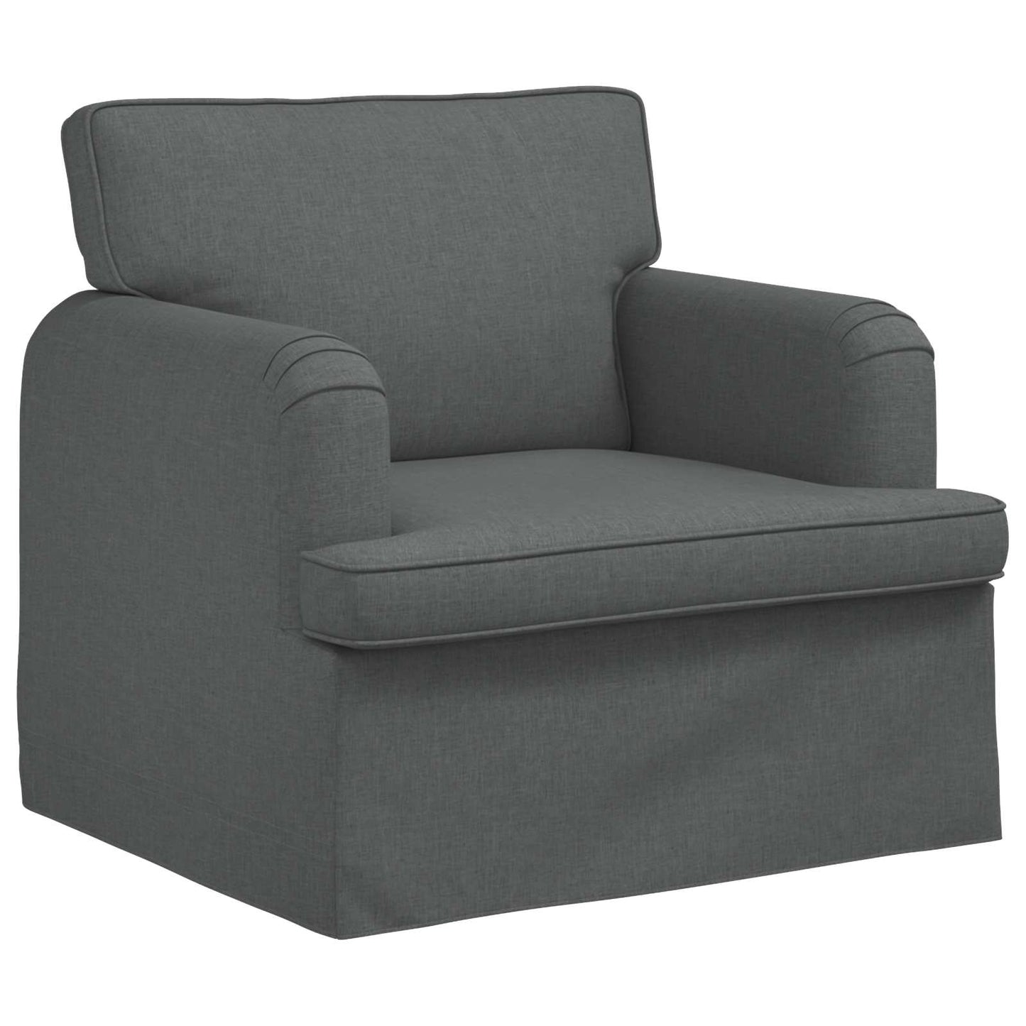 vidaXL Σετ Καναπέ 2 pcs Σκούρο Γκρι 144 x 80 x 85 εκ ύφασμα
