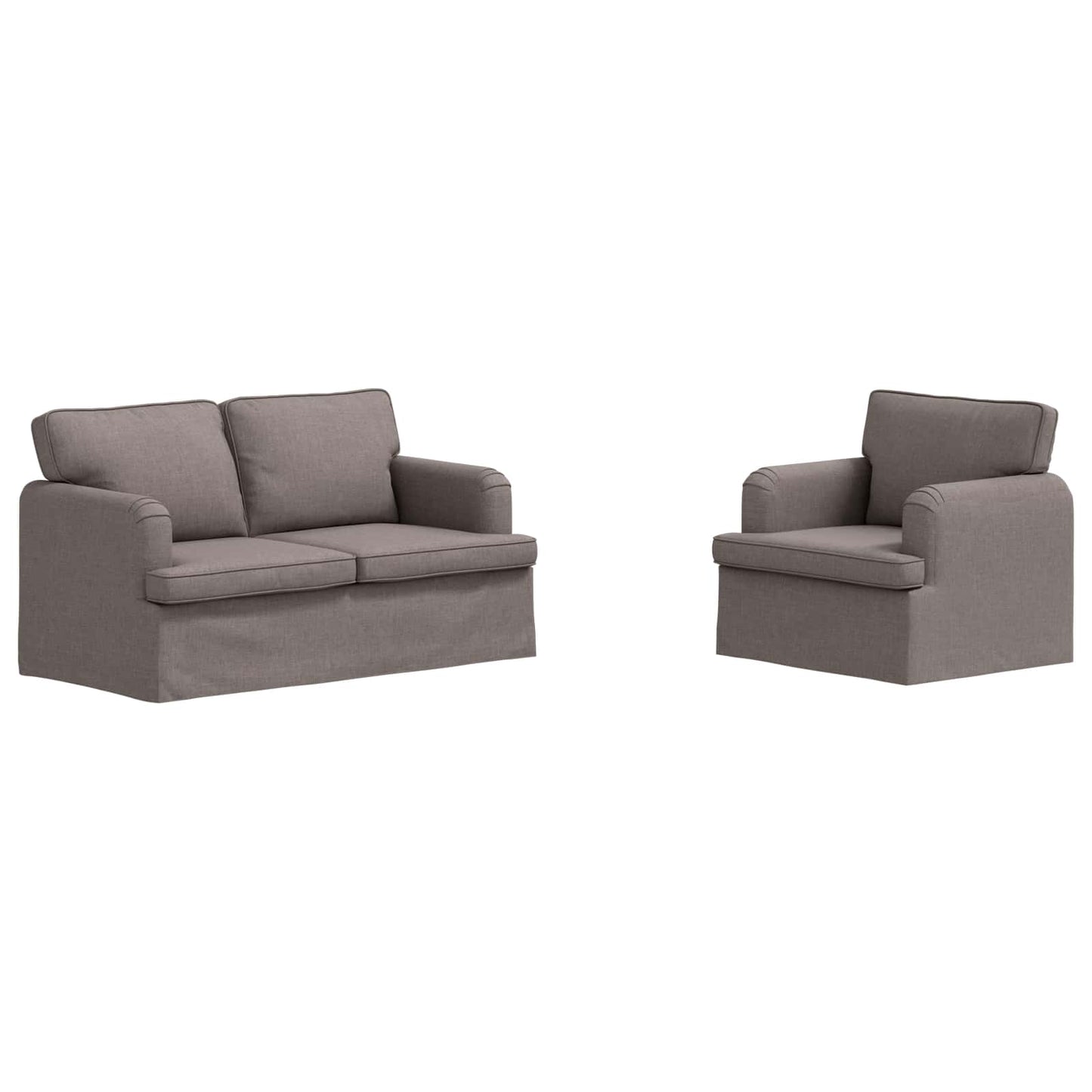 vidaXL Σετ Καναπέ 2 pcs Taupe 144 x 80 x 85 εκ ύφασμα