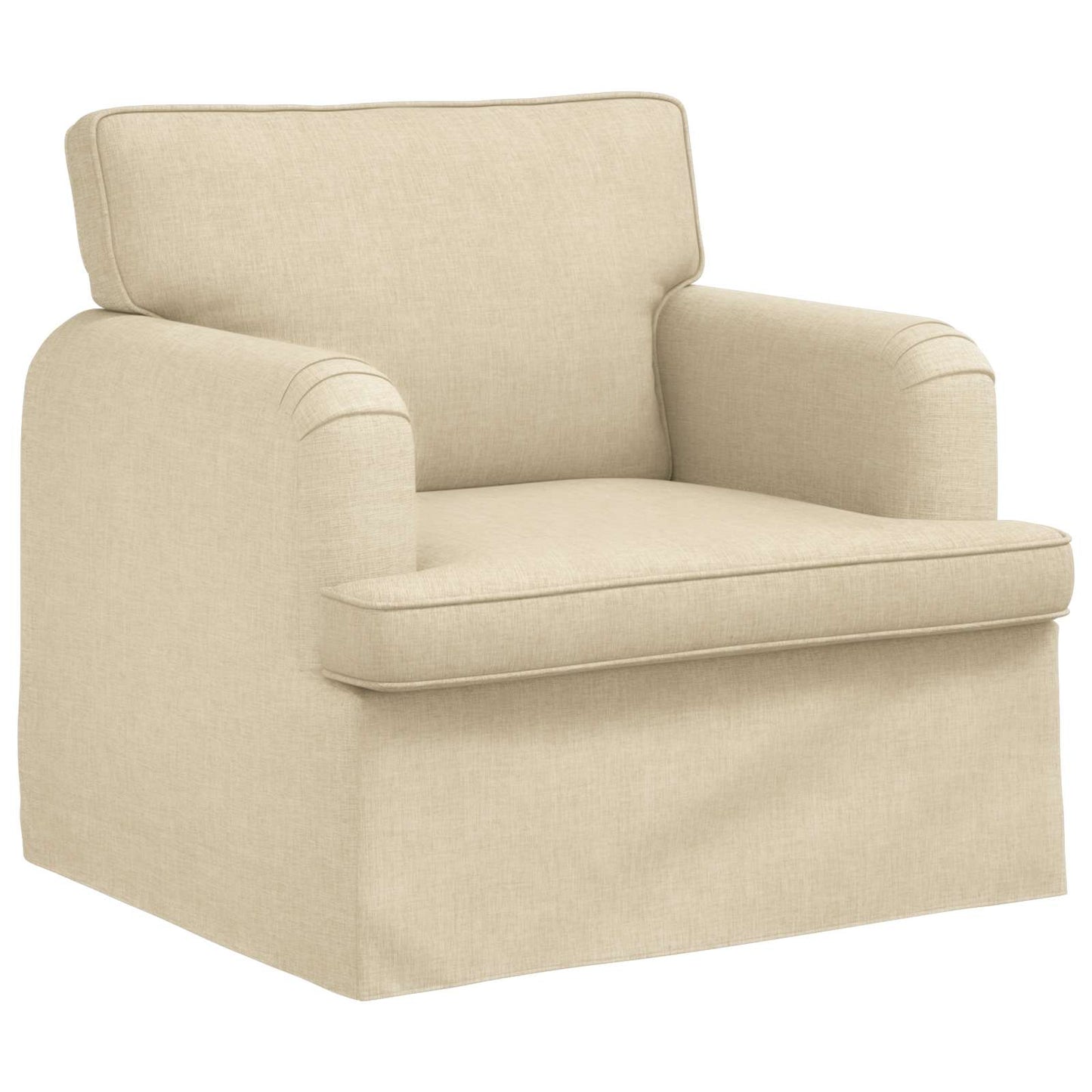 vidaXL Σετ Καναπέ 2 pcs Κρεμ 144 x 80 x 85 εκ ύφασμα