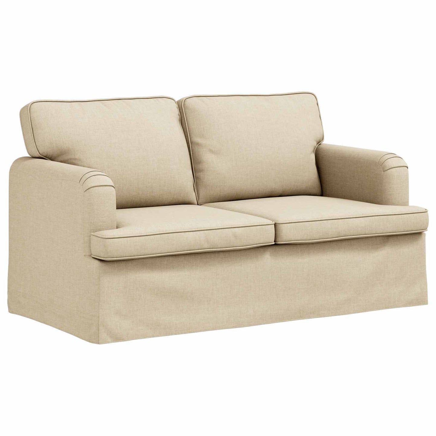 vidaXL Σετ Καναπέ 2 pcs Κρεμ 144 x 80 x 85 εκ ύφασμα