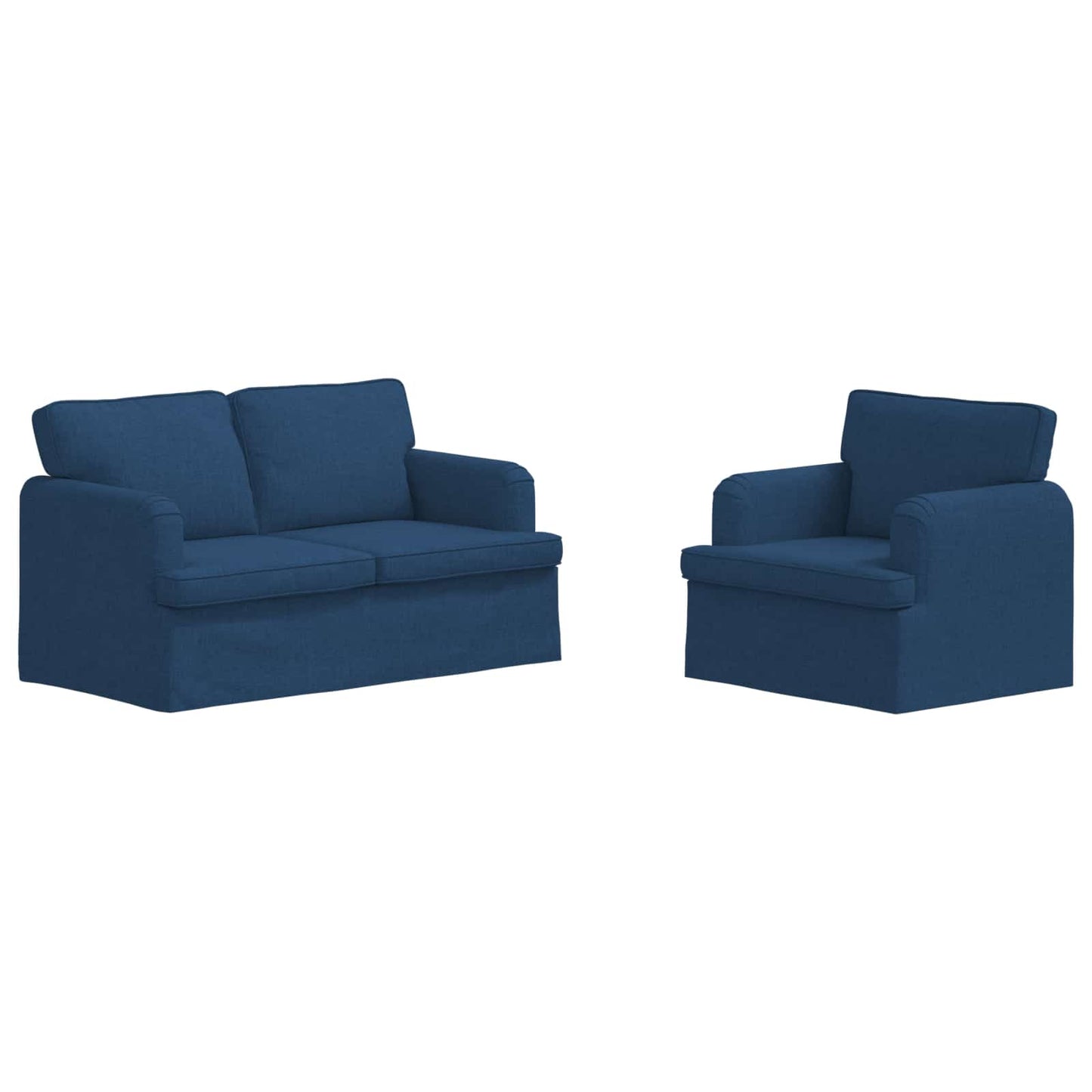 vidaXL Σετ Καναπέ 2 pcs Μπλε 144 x 80 x 85 εκ ύφασμα
