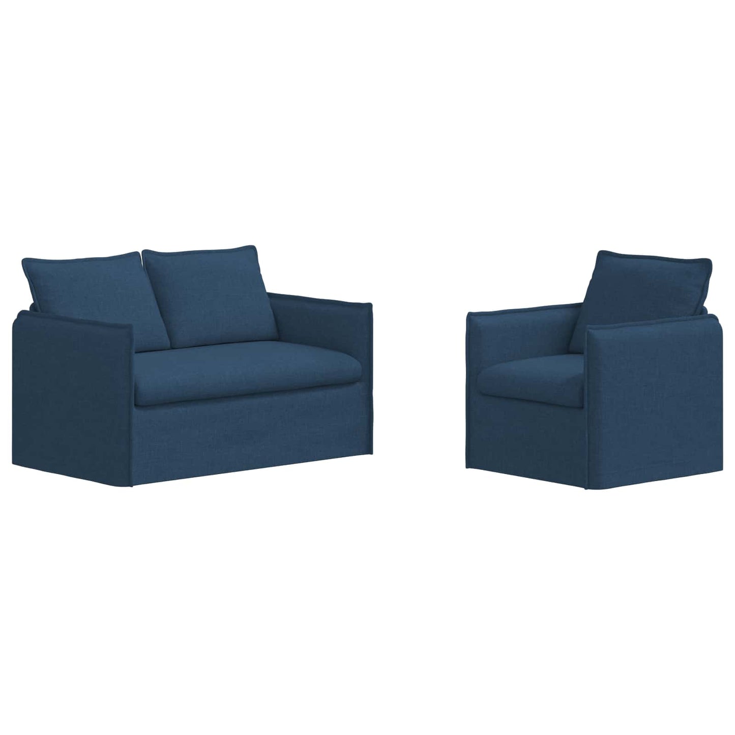 vidaXL Σετ Καναπέ 2 pcs Μπλε 136 x 82 x 85 εκ Ύφασμα