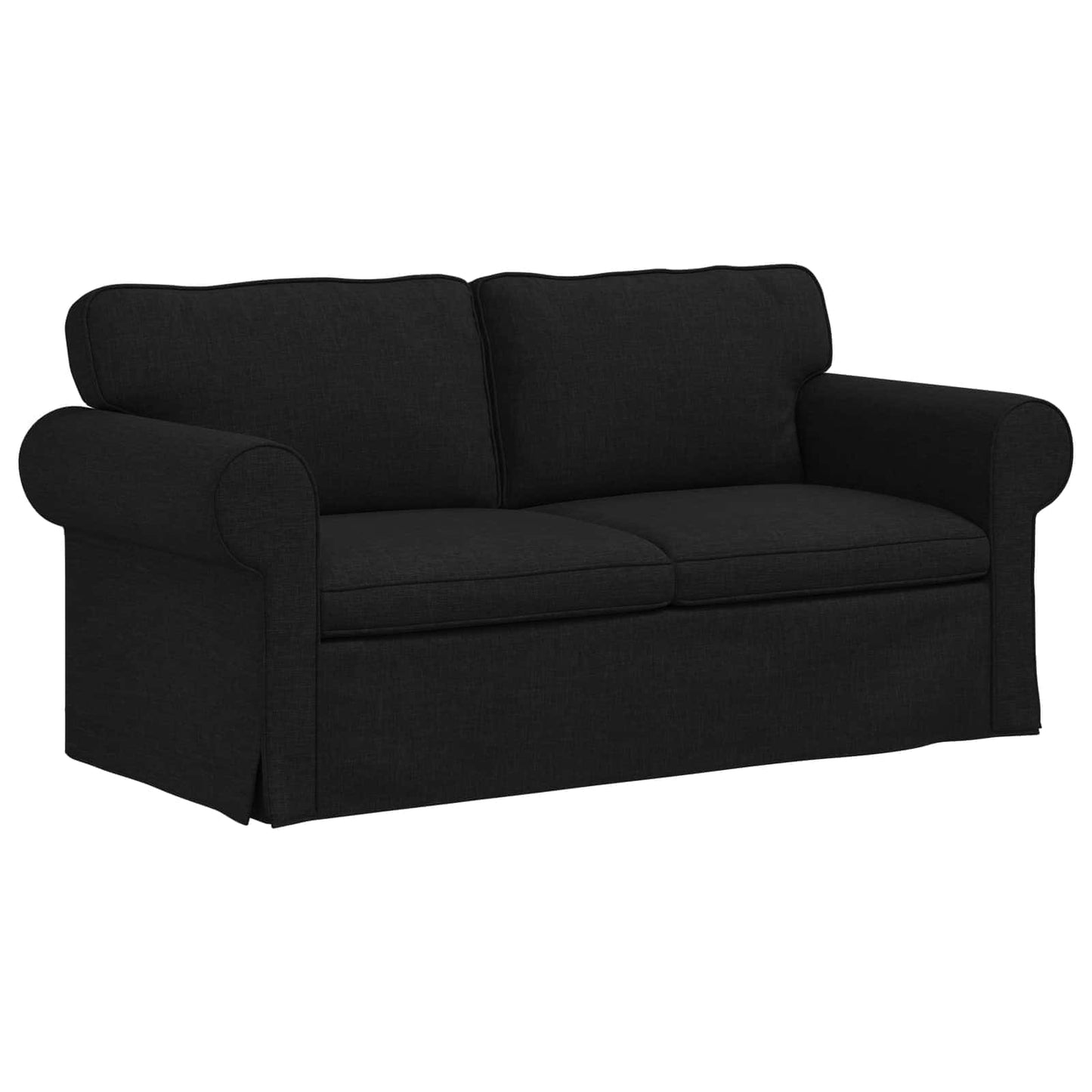 vidaXL Σετ Καναπέ 2 pcs Μαύρο 175 x 82 x 80 εκ ύφασμα