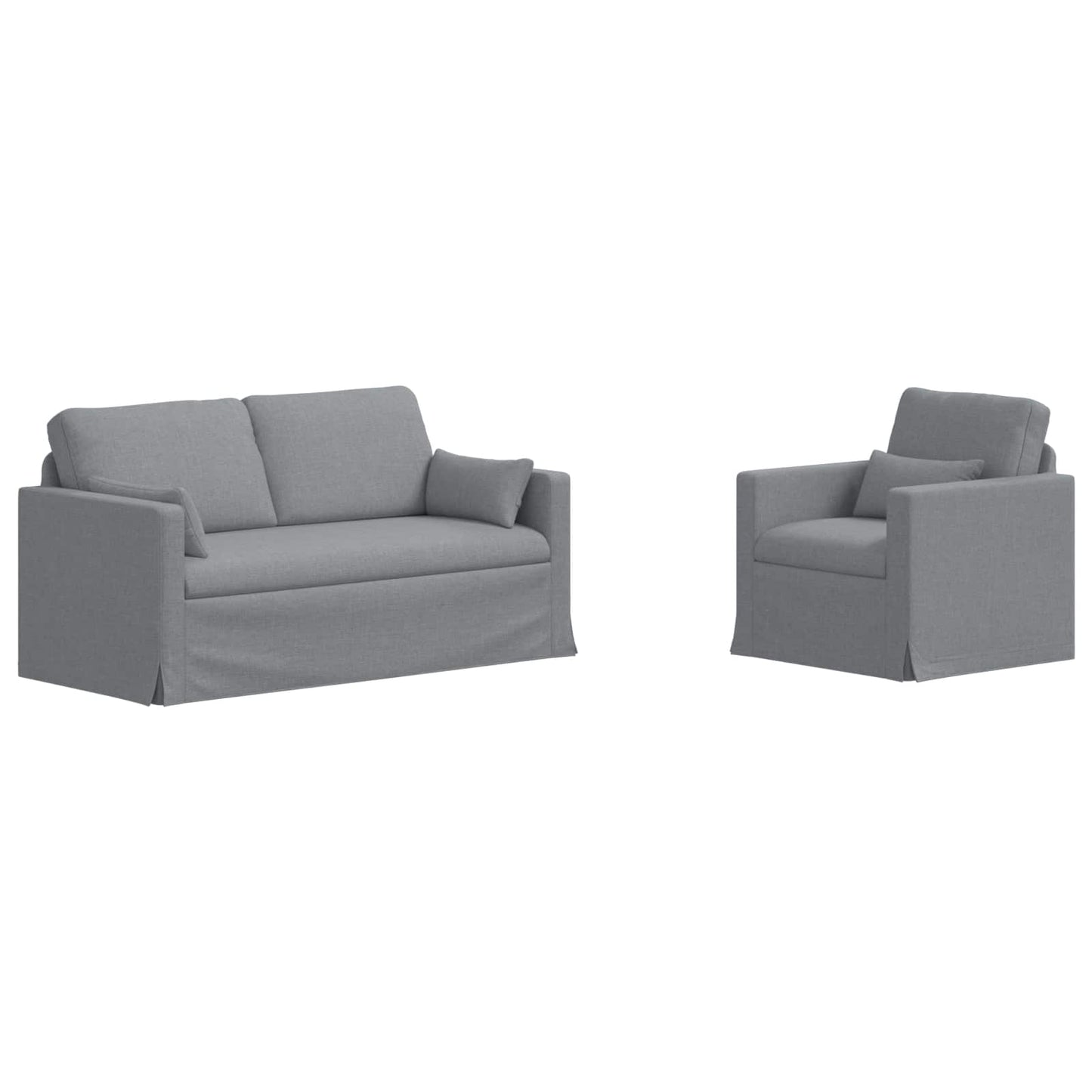 vidaXL Σετ Καναπέ 2 pcs Ανοιχτό γκρι 158 x 78 x 80 εκ ύφασμα