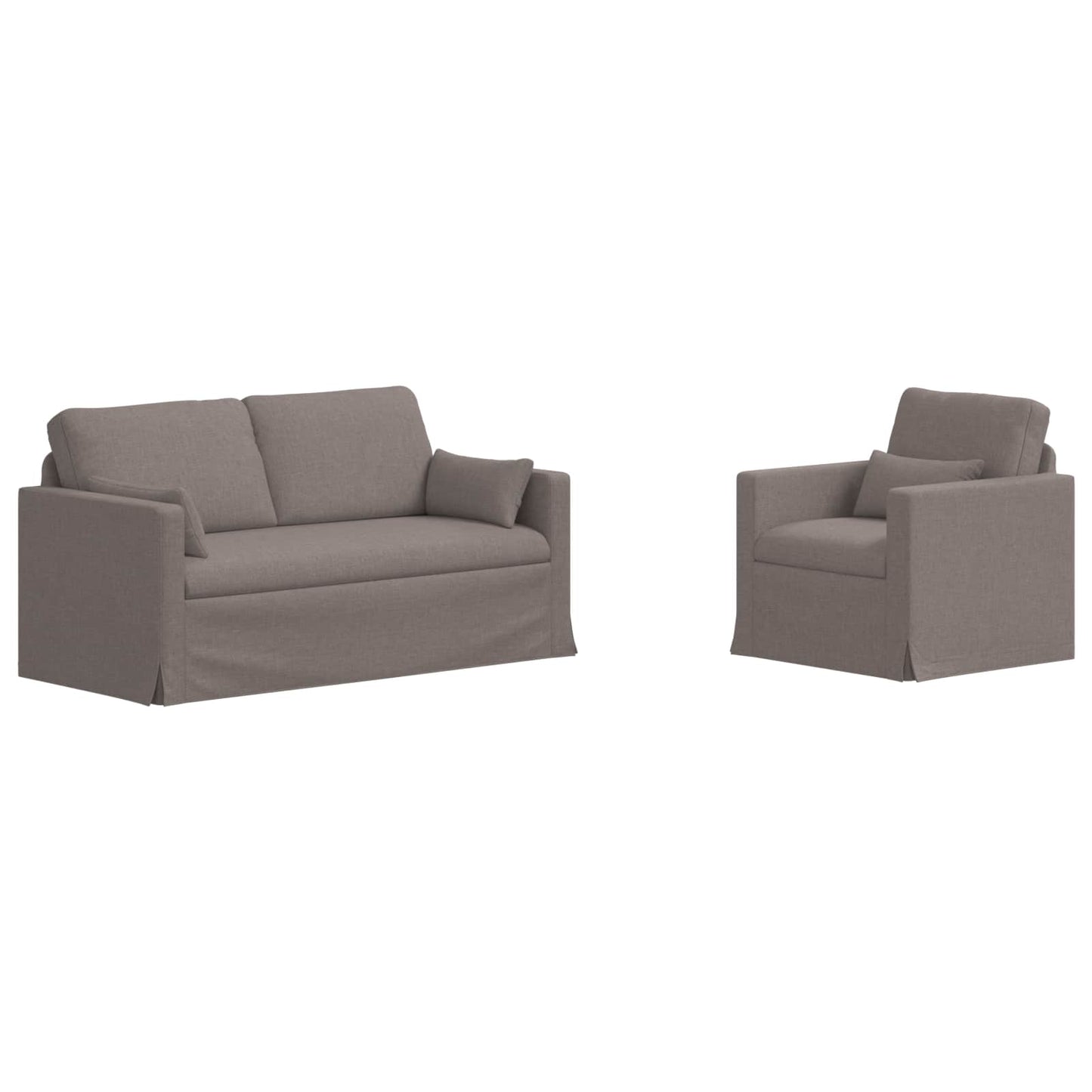 vidaXL Σετ Καναπέ 2 pcs Taupe 158 x 78 x 80 εκ ύφασμα