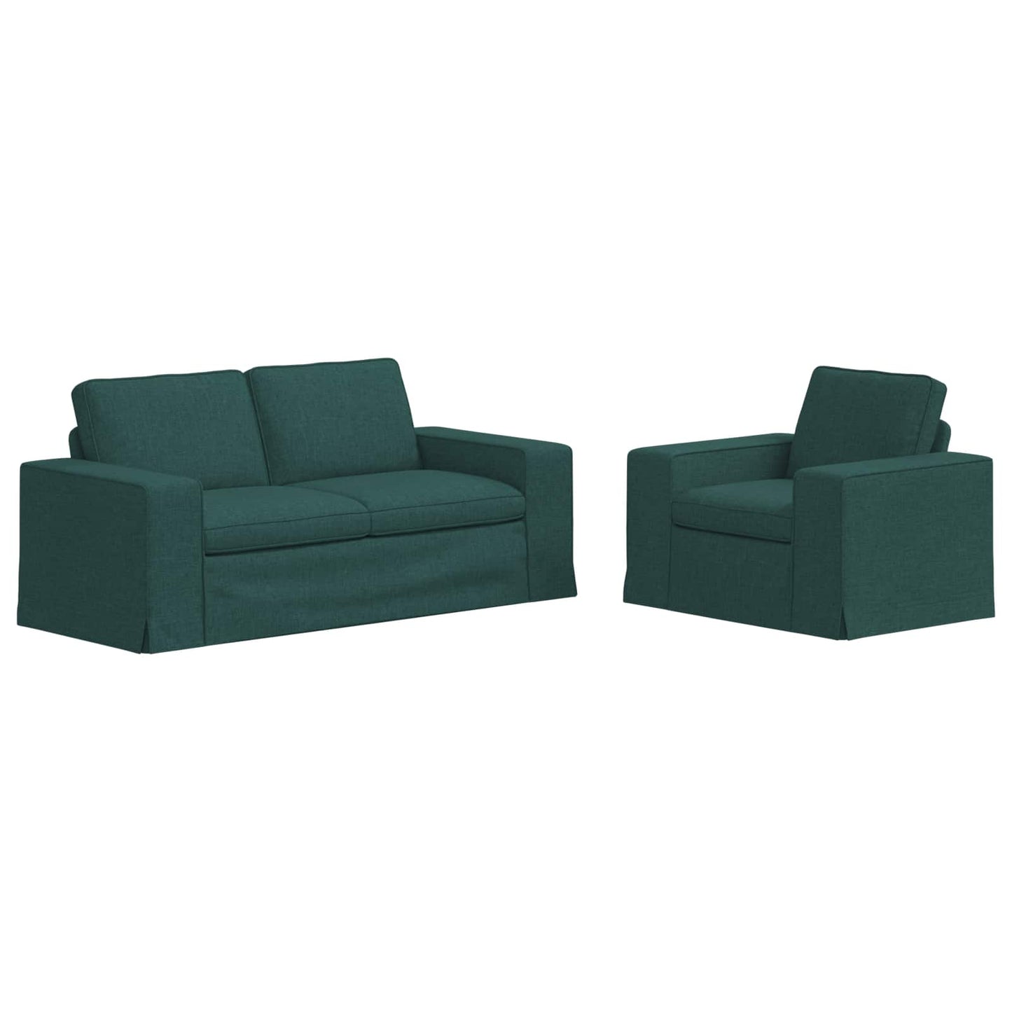 vidaXL Σετ Καναπέ 2 pcs Σκούρο Πράσινο 182 x 80 x 82 εκ ύφασμα