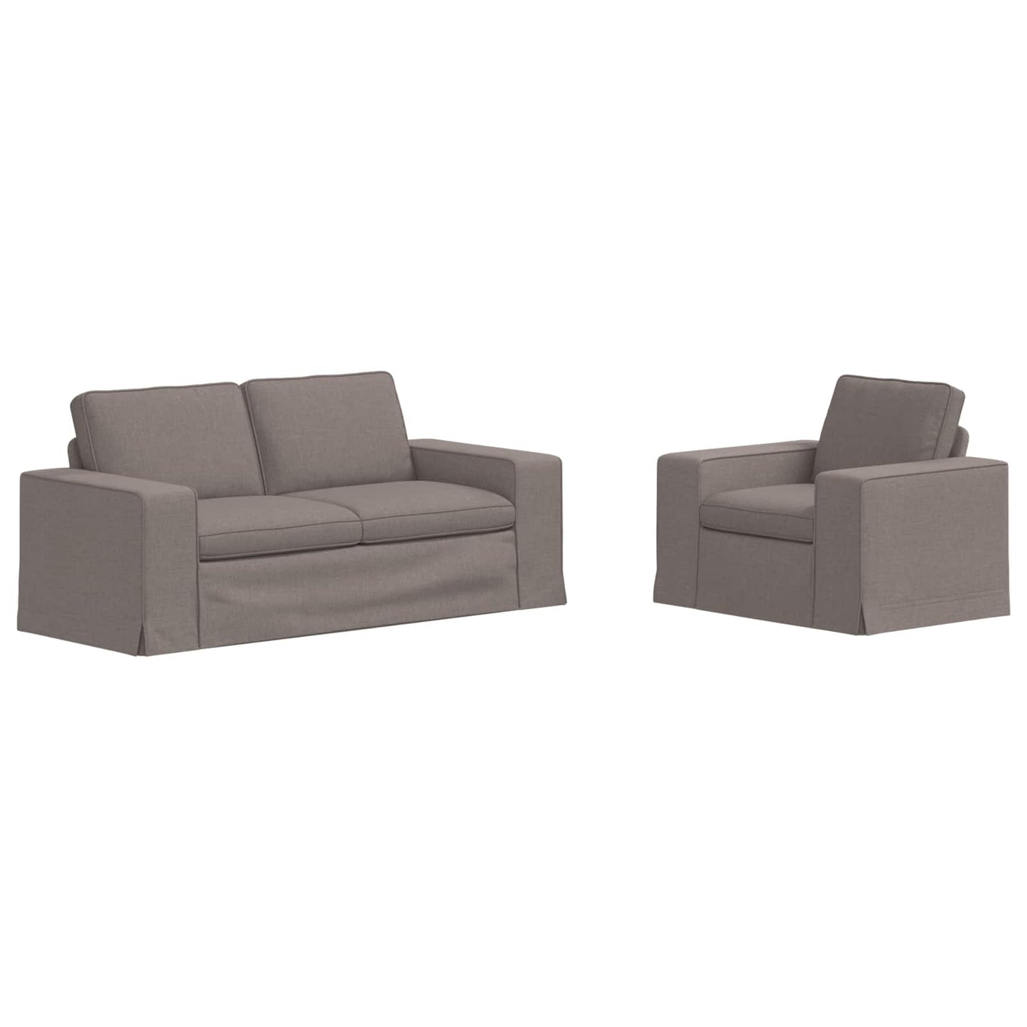 vidaXL Σετ Καναπέ 2 pcs Taupe 182 x 80 x 82 εκ ύφασμα