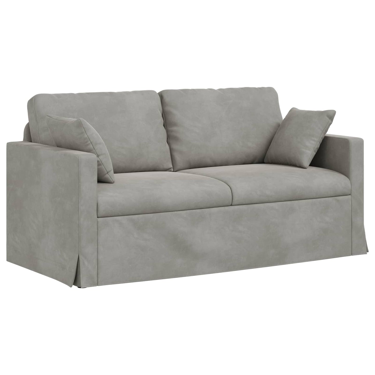 vidaXL Σετ Καναπέ 2 pcs Ανοιχτό γκρι 158 x 78 x 80 εκ Βελούδο