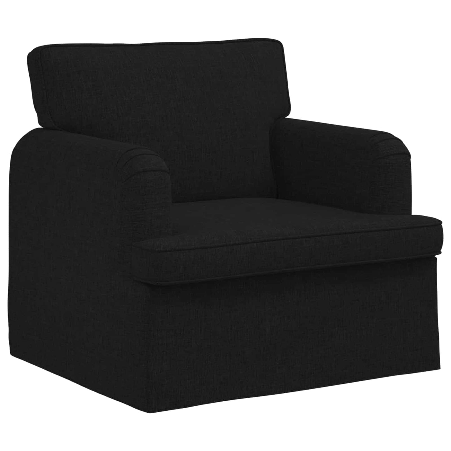 vidaXL Σετ Καναπέ 2 pcs Μαύρο 162 x 80 x 85 εκ ύφασμα