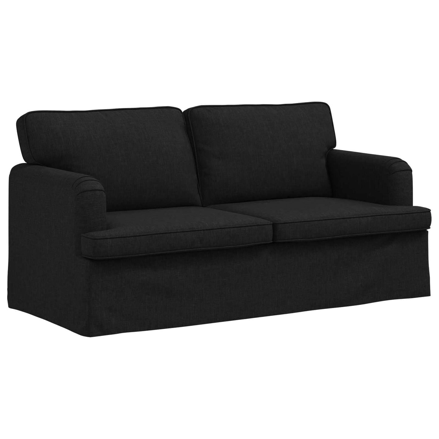vidaXL Σετ Καναπέ 2 pcs Μαύρο 162 x 80 x 85 εκ ύφασμα