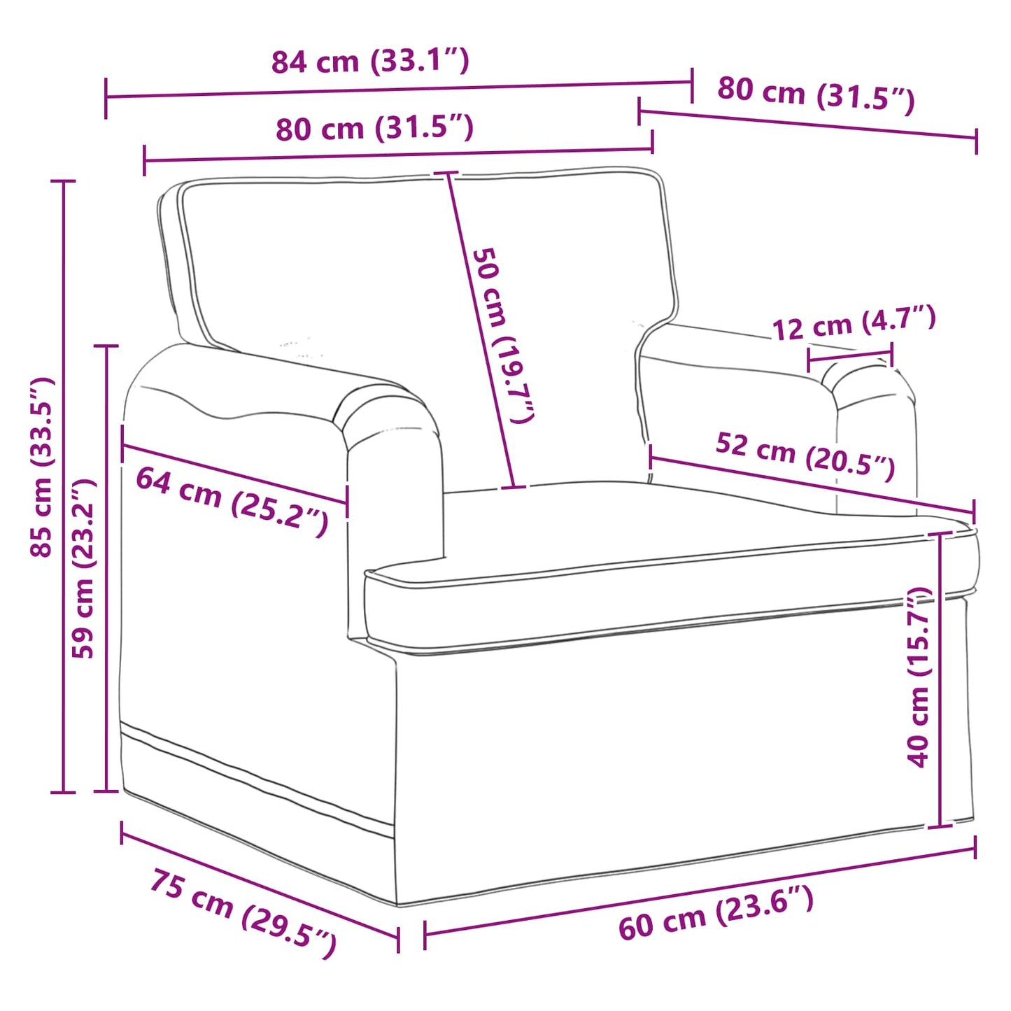 vidaXL Σετ Καναπέ 2 pcs Μαύρο 162 x 80 x 85 εκ ύφασμα