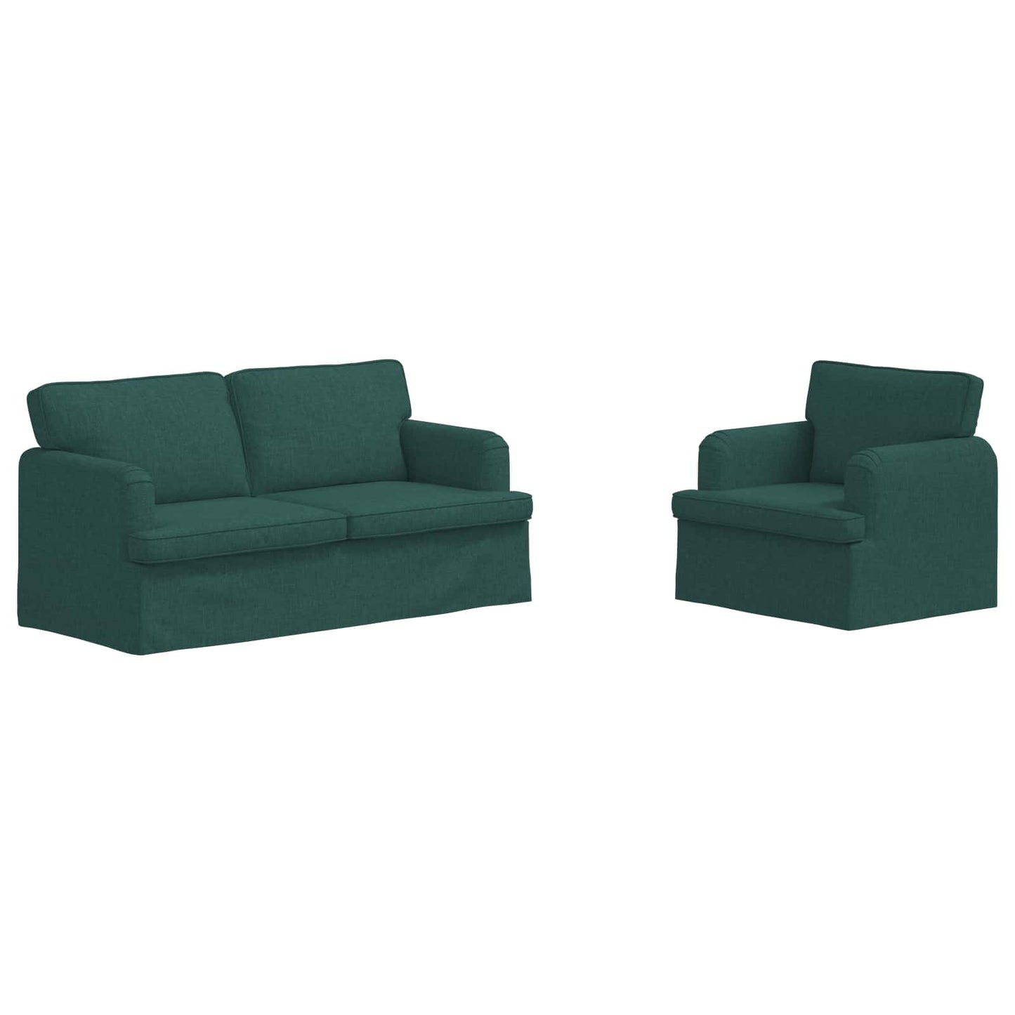 vidaXL Σετ Καναπέ 2 pcs Σκούρο Πράσινο 162 x 80 x 85 εκ ύφασμα