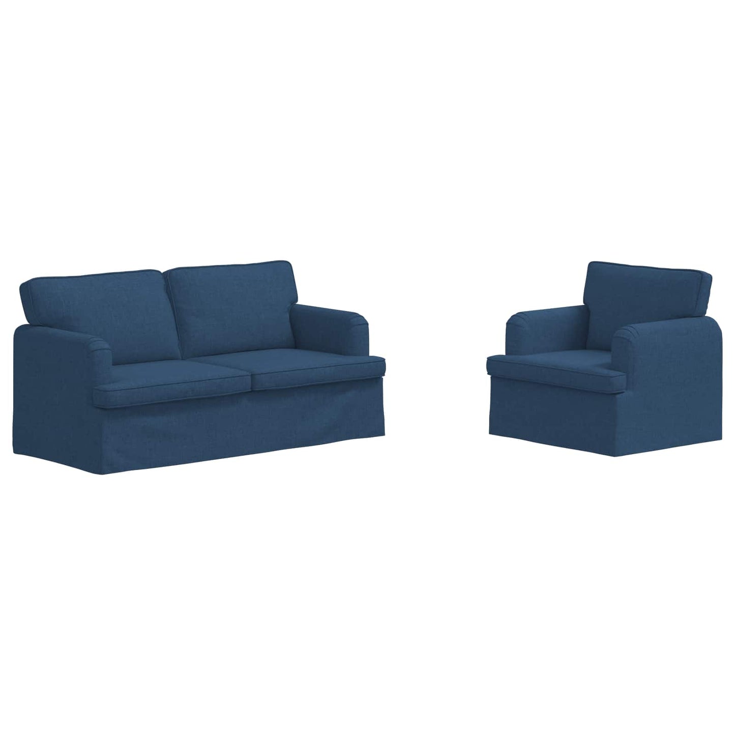 vidaXL Σετ Καναπέ 2 pcs Μπλε 162 x 80 x 85 εκ ύφασμα