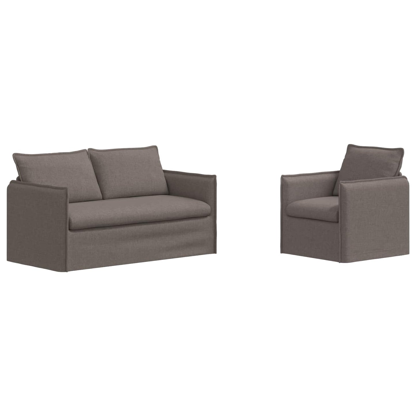 vidaXL Σετ Καναπέ 2 pcs Taupe 156 x 82 x 85 εκ Ύφασμα
