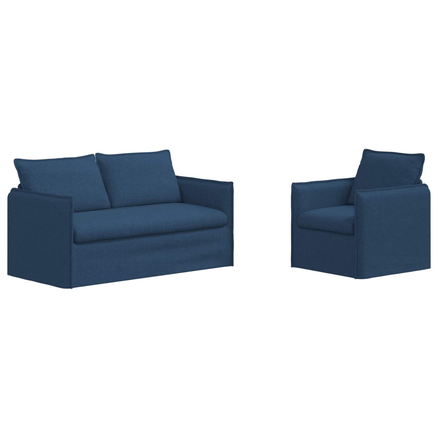 vidaXL Σετ Καναπέ 2 pcs Μπλε 156 x 82 x 85 εκ Ύφασμα