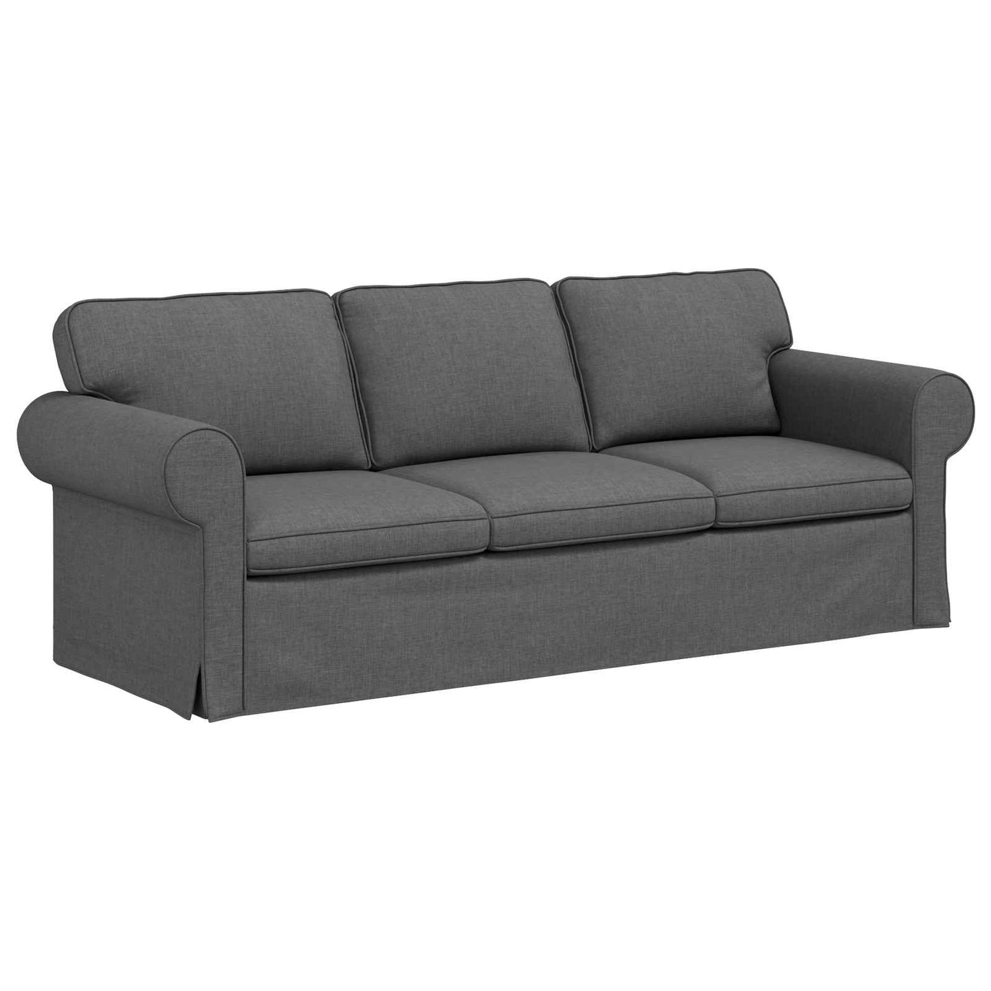 vidaXL Σετ Καναπέ 2 pcs Σκούρο Γκρι 215 x 82 x 80 εκ ύφασμα