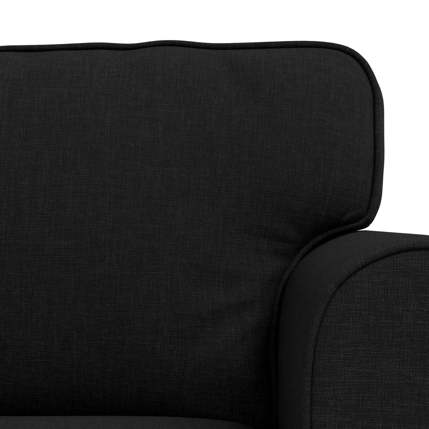 vidaXL Σετ Καναπέ 2 pcs Μαύρο 215 x 82 x 80 εκ ύφασμα