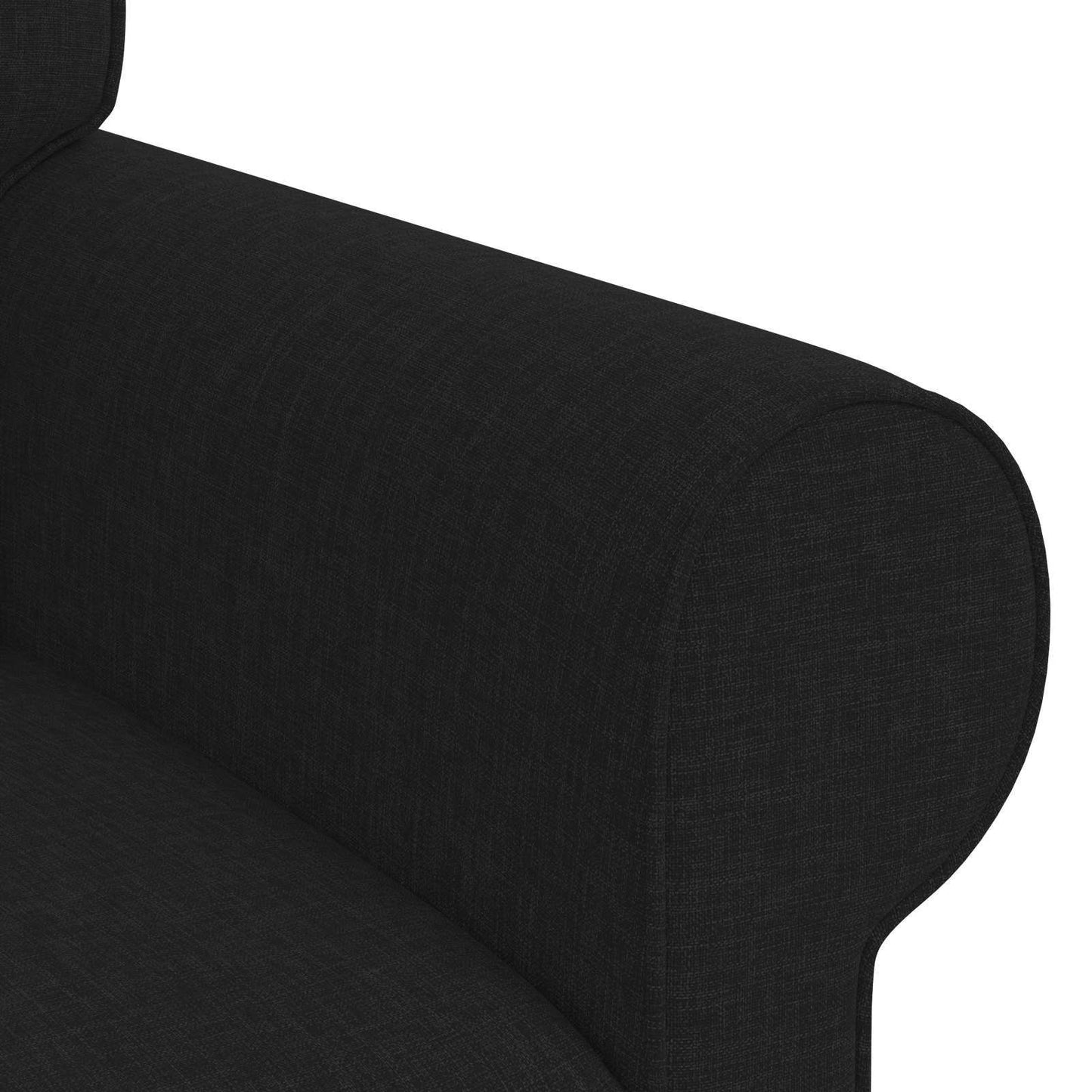 vidaXL Σετ Καναπέ 2 pcs Μαύρο 215 x 82 x 80 εκ ύφασμα